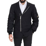 Dolce & Gabbana Black Wool Full Zip Long Sleeves Jacket JKT3360- 50