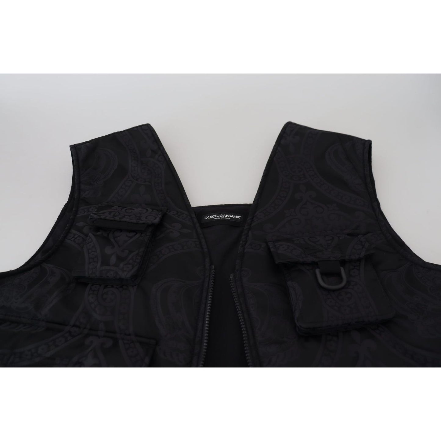 Dolce & Gabbana Elegant Sleeveless Vest Jacket in Black Dolce & Gabbana Black
