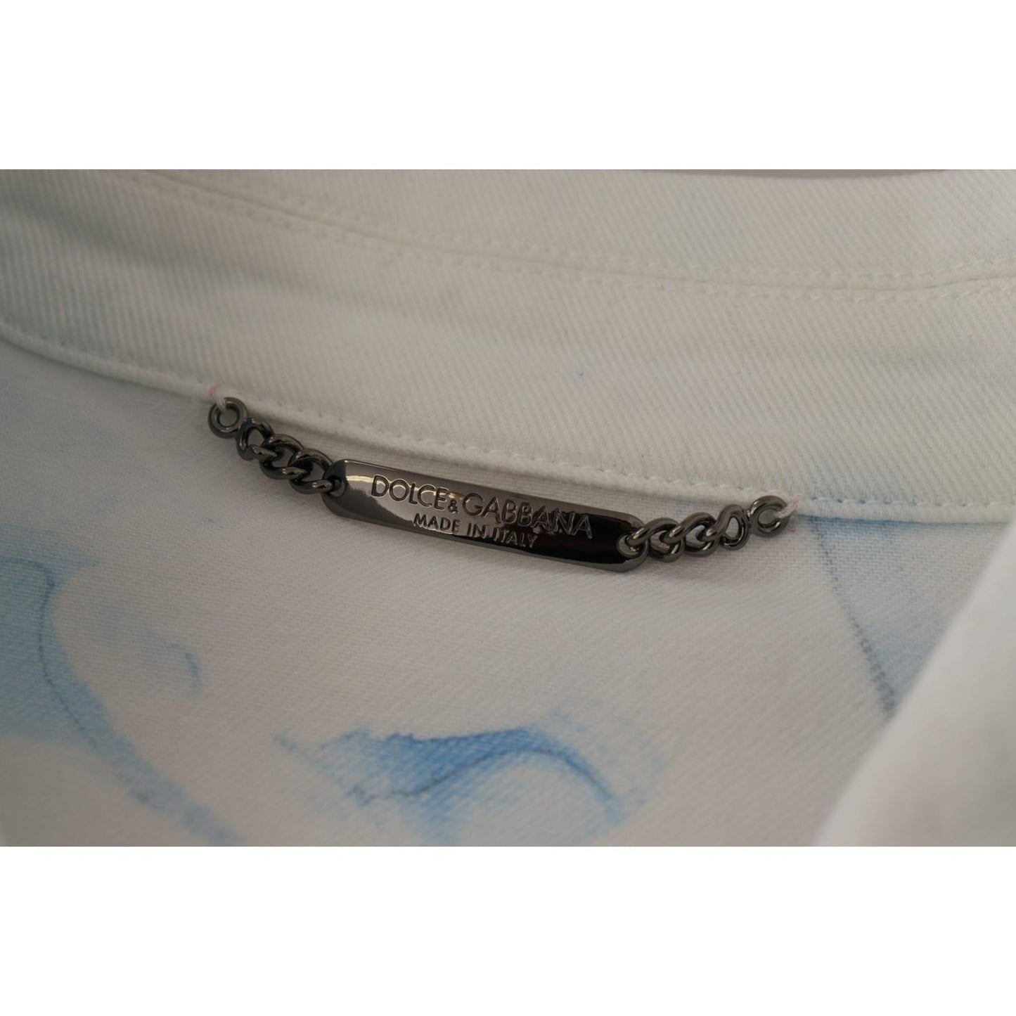 Dolce & Gabbana Multicolor Logo Embroidered Denim Jacket Dolce & Gabbana Rosy Brown