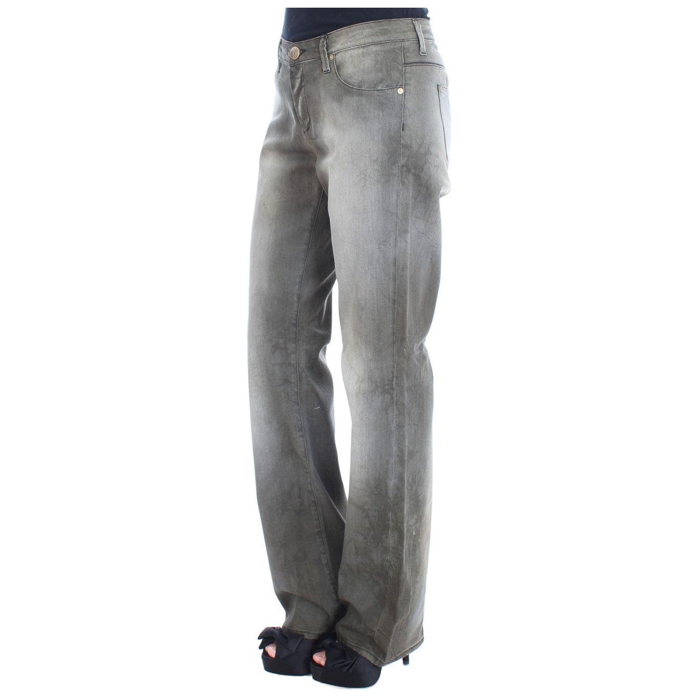 Ermanno Scervino Gray Cotton Blend Loose Fit Boyfriend Jeans SIG30293-1