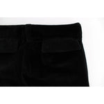 Ermanno Scervino Black Velvet Cotton Straight Legs Pants SIG30395-1