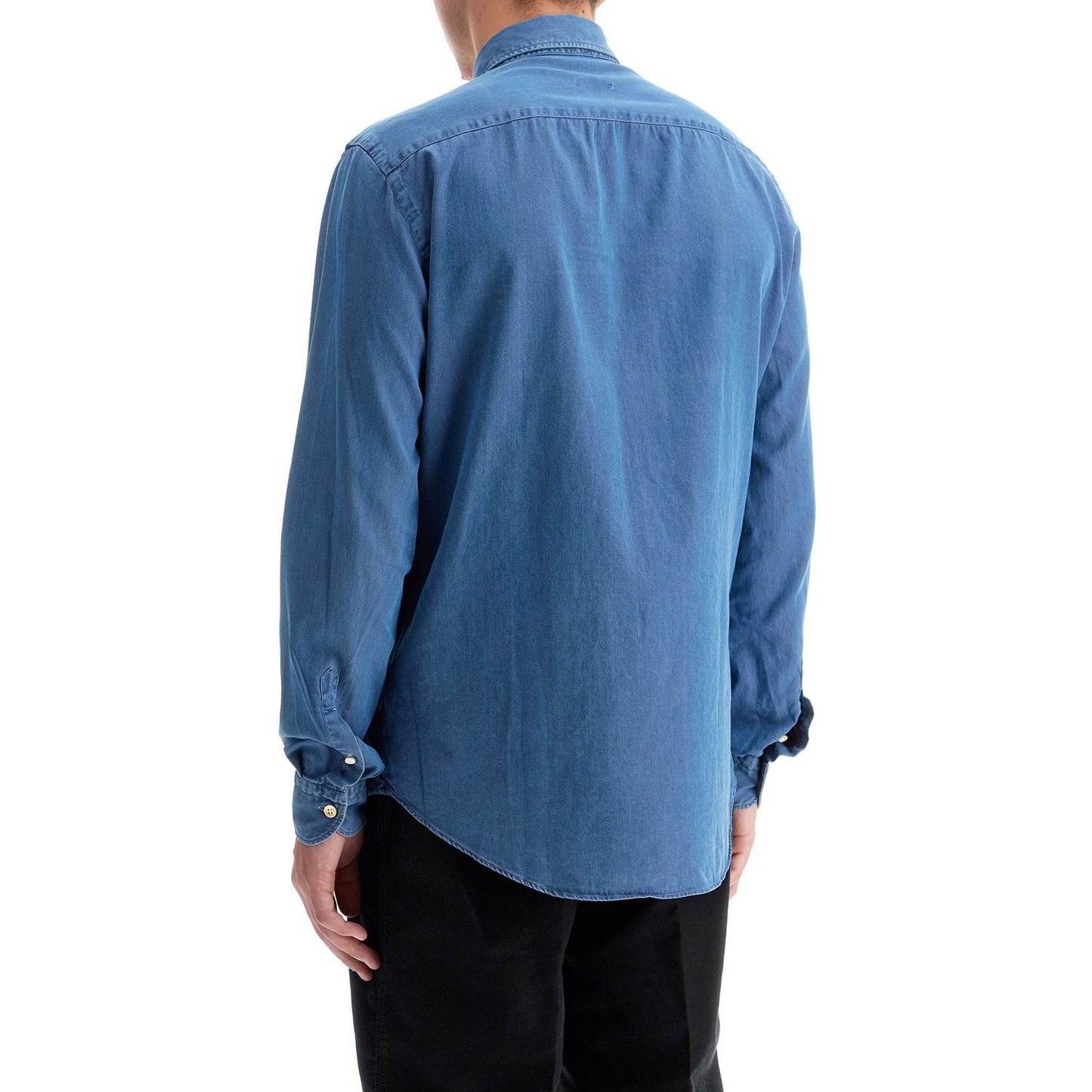 VINCENZO DI RUggIERO denim effect shirt Shirts VINCENZO DI RUggIERO Dark Slate Blue