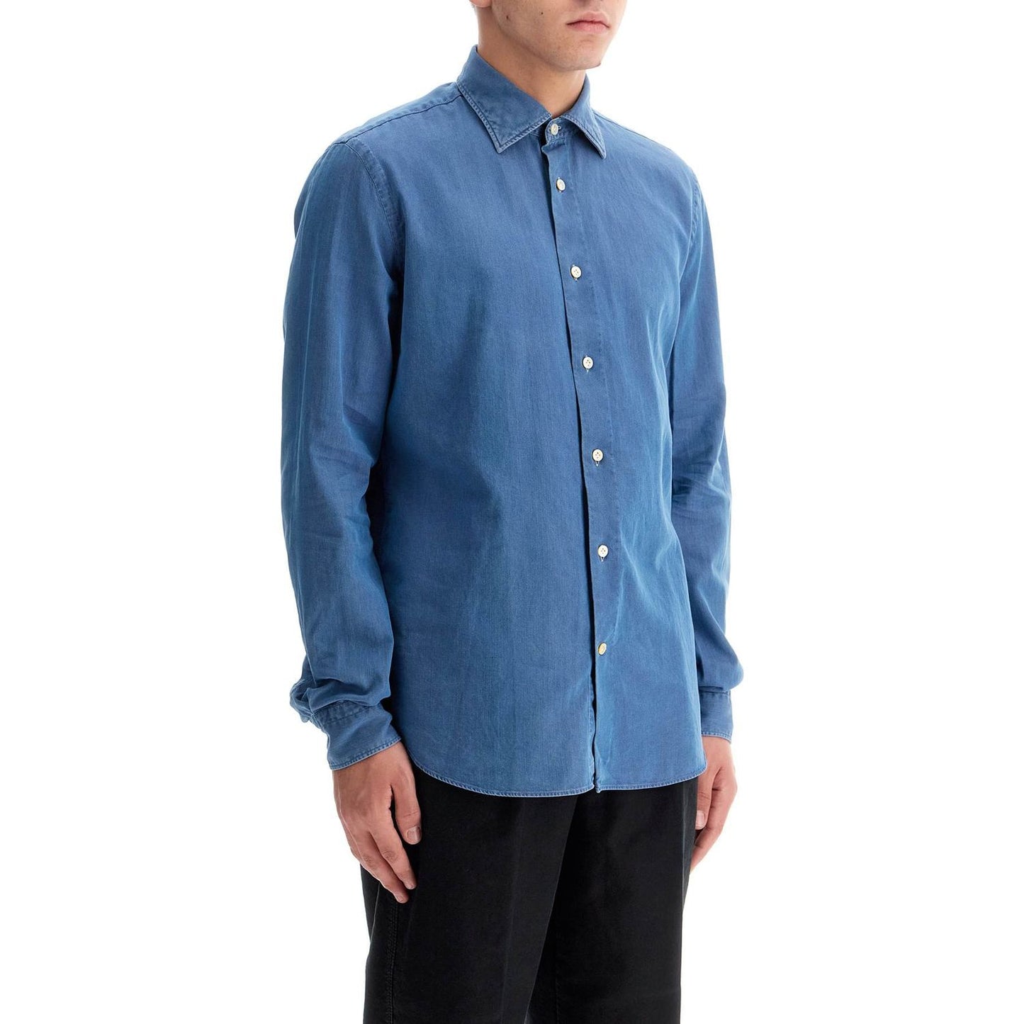 VINCENZO DI RUggIERO denim effect shirt Shirts VINCENZO DI RUggIERO Steel Blue