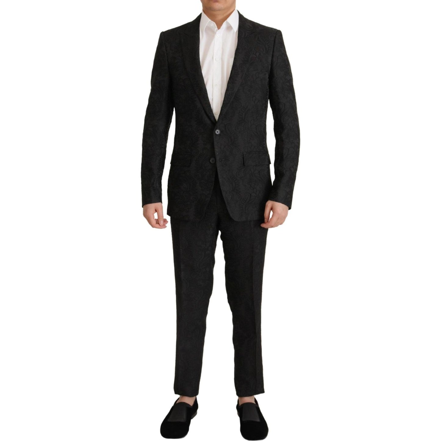 Dolce & Gabbana Glittering Black Martini Suit Set Dolce & Gabbana Black