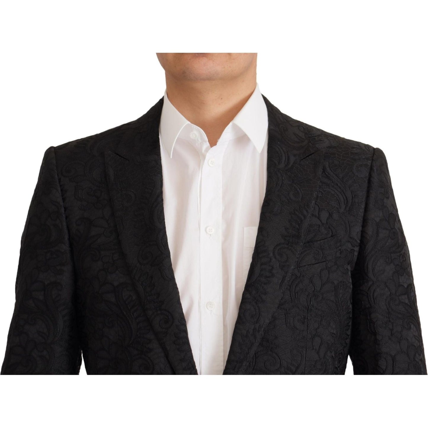 Dolce & Gabbana Glittering Black Martini Suit Set Dolce & Gabbana Light Gray