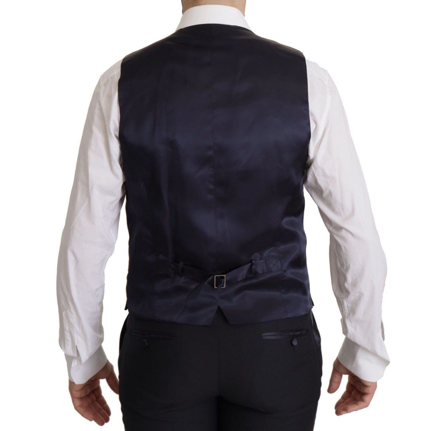Dolce & Gabbana Elegant Black Three-Piece Wool Blend Suit Dolce & Gabbana Gray