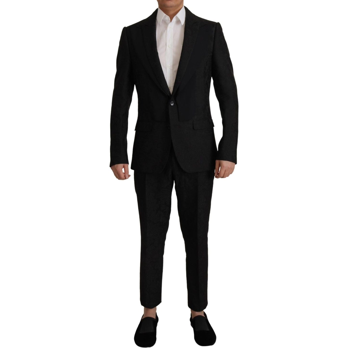 Dolce & Gabbana Elegant Black Two-Piece Martini Suit Dolce & Gabbana Black