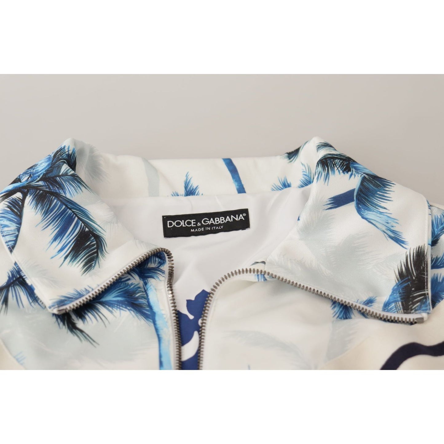 Dolce & Gabbana Chic Multicolor Full Zip Sweater Dolce & Gabbana Light Gray