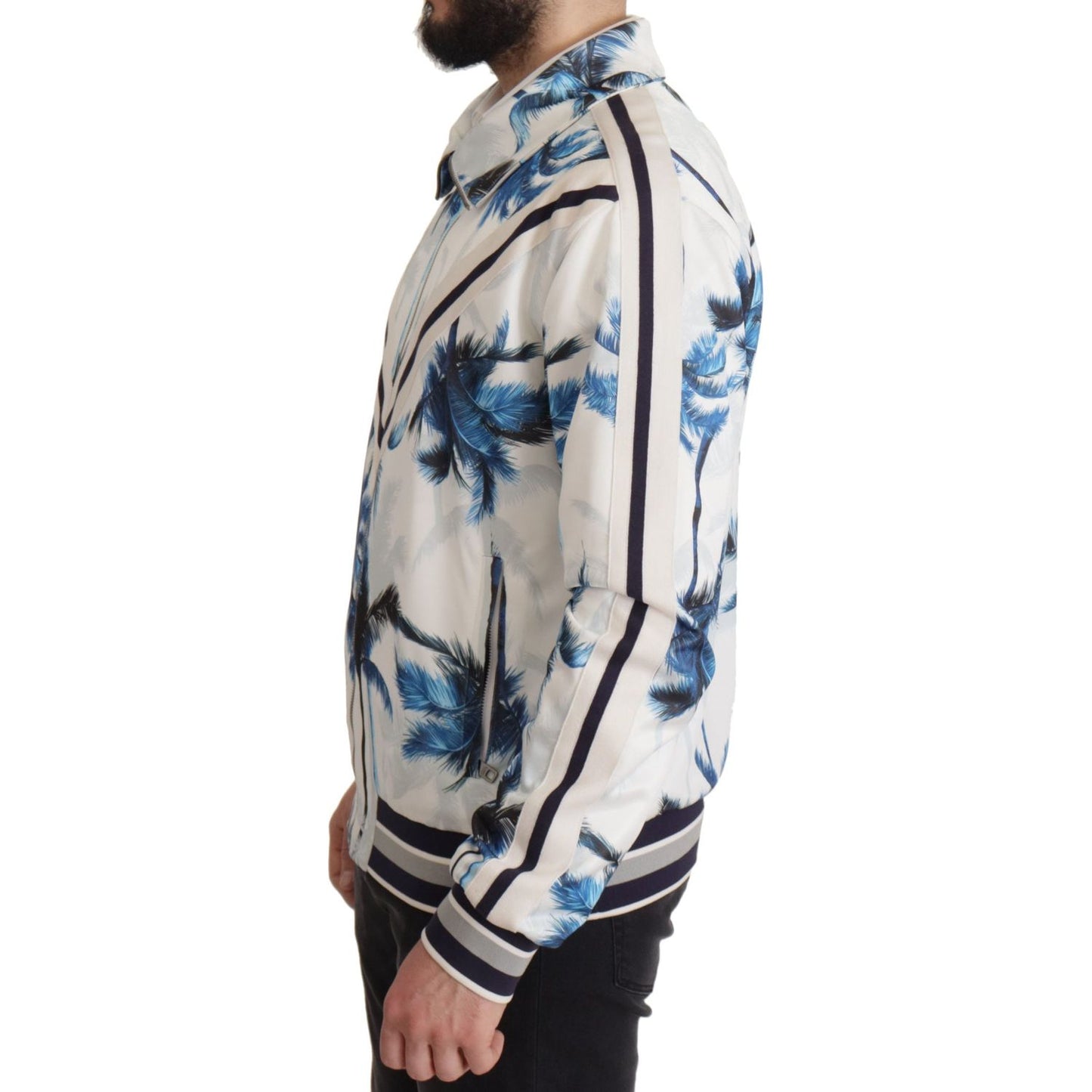 Dolce & Gabbana Chic Multicolor Full Zip Sweater Dolce & Gabbana Gray