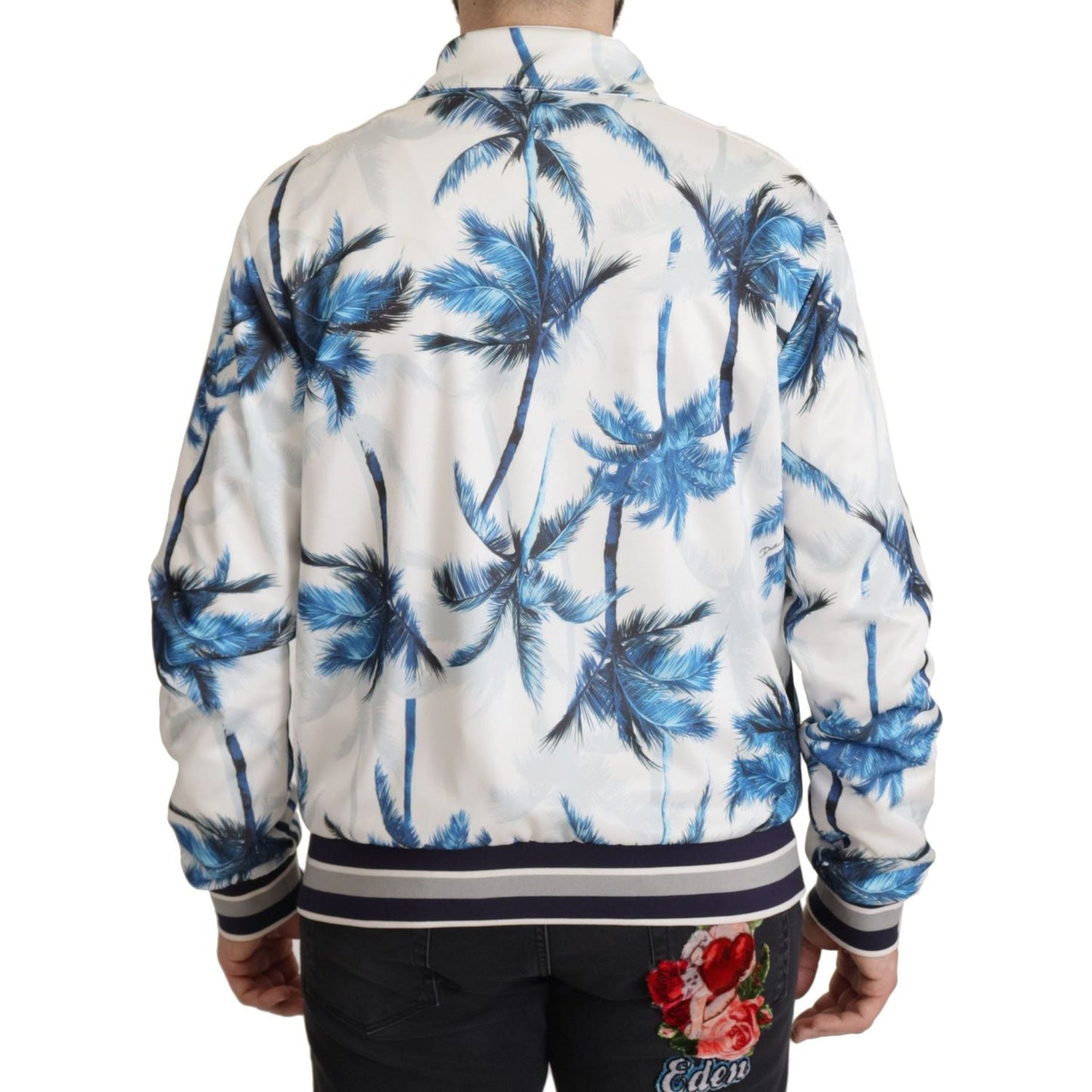 Dolce & Gabbana Chic Multicolor Full Zip Sweater Dolce & Gabbana Light Gray