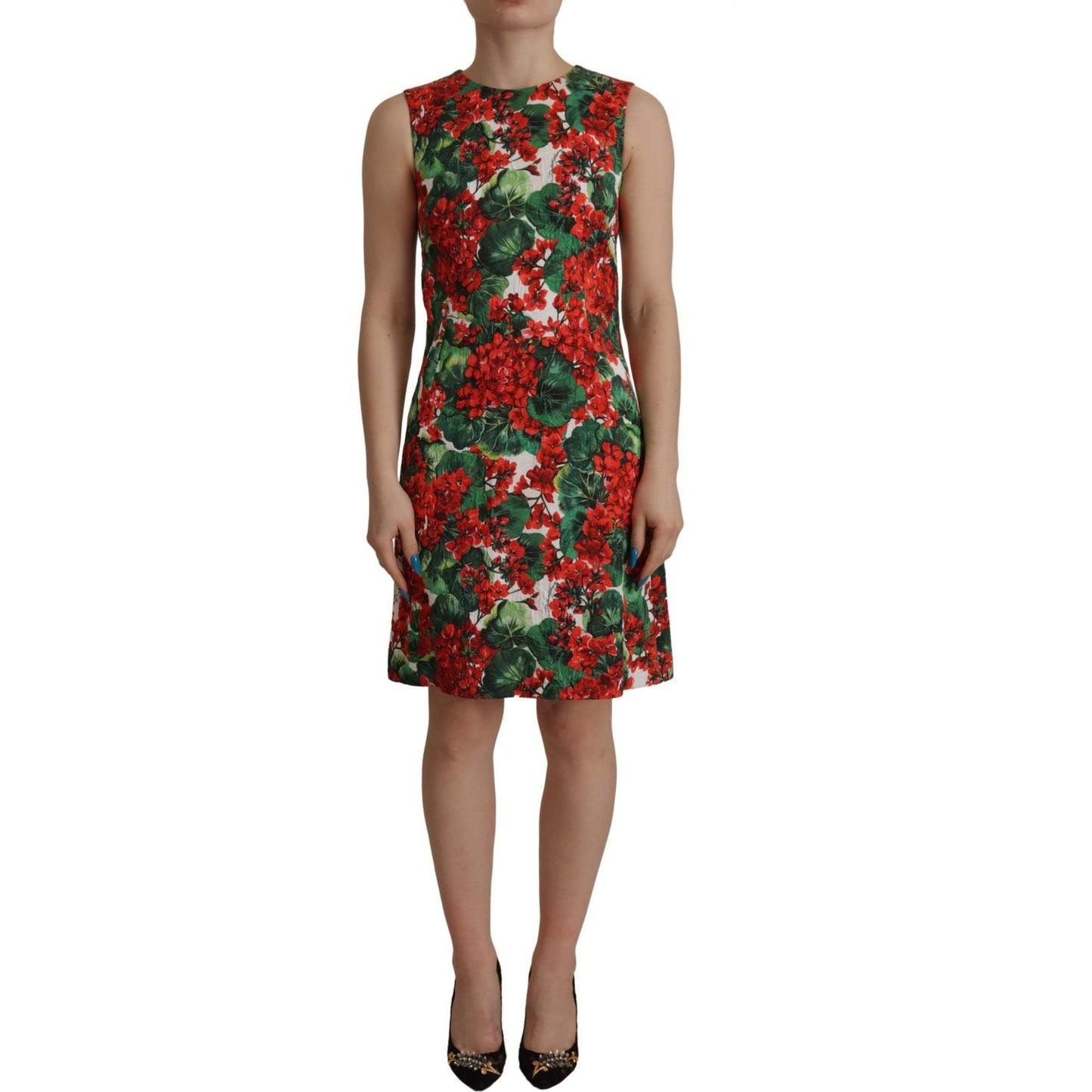 Dolce & Gabbana Multicolor Floral A-Line Dress Dolce & Gabbana Sienna