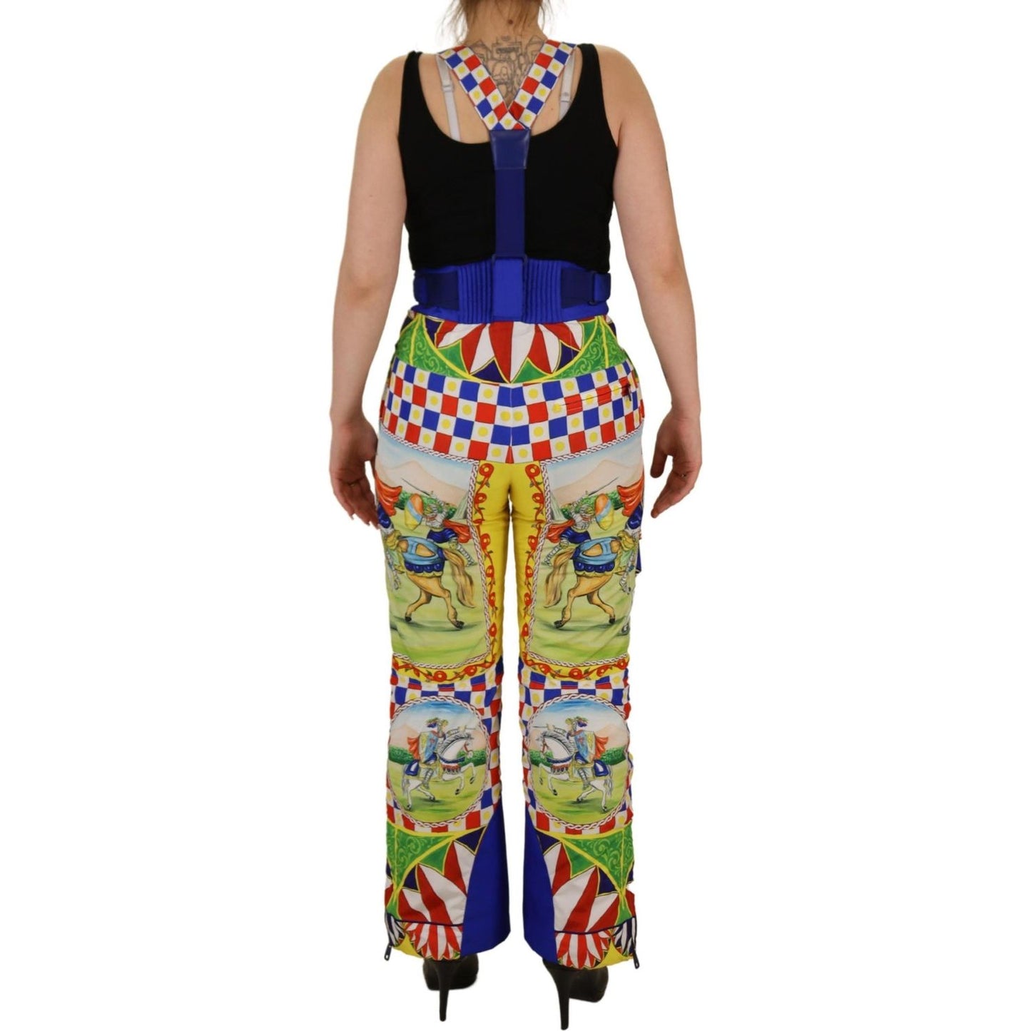 Dolce & Gabbana Multicolor High Waist Snow Pants Dolce & Gabbana Rosy Brown