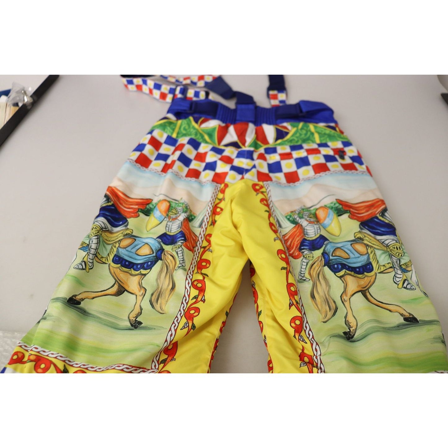Dolce & Gabbana Multicolor High Waist Snow Pants Dolce & Gabbana Tan