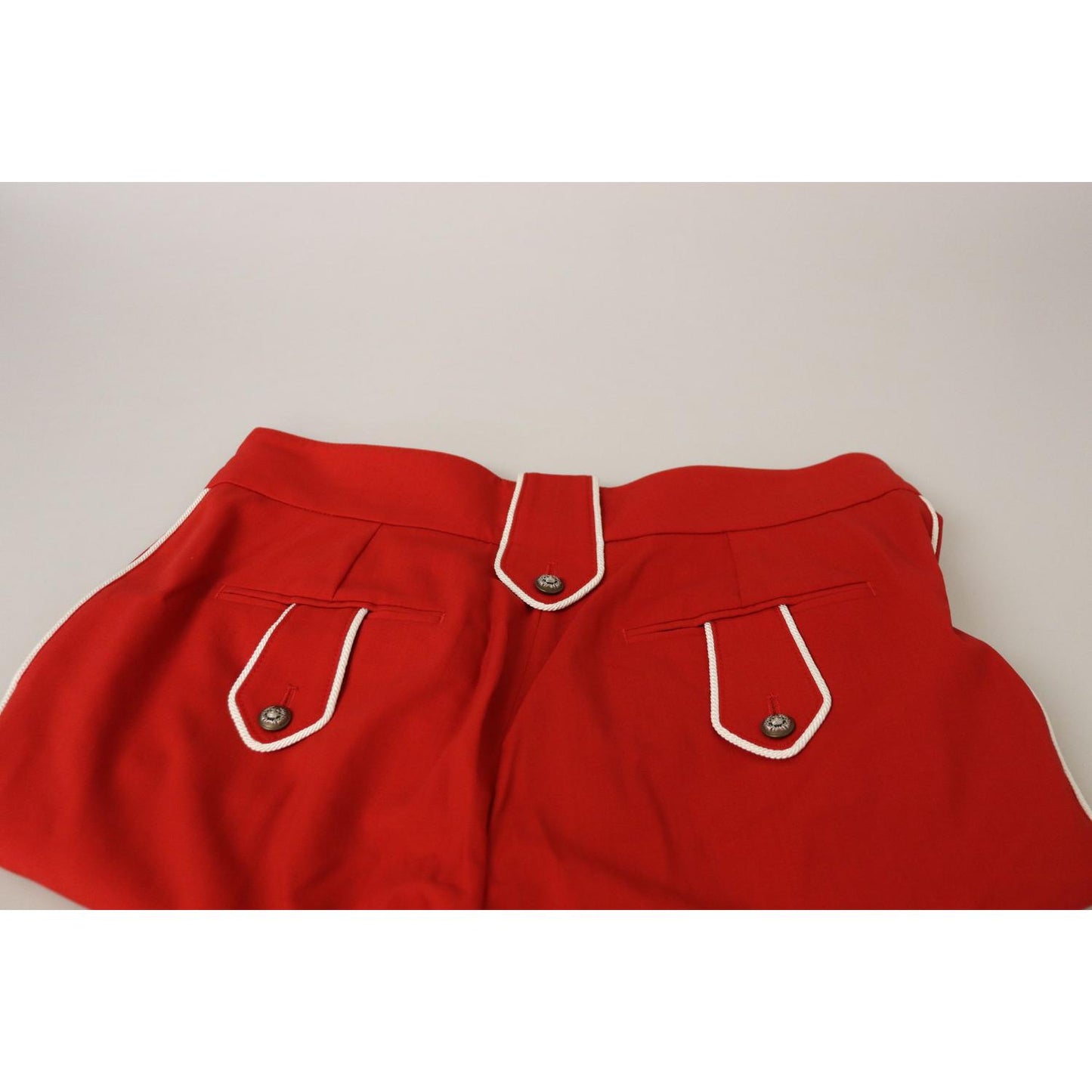 Dolce & Gabbana Elegant Red High-Waist Cropped Pants Dolce & Gabbana Gray