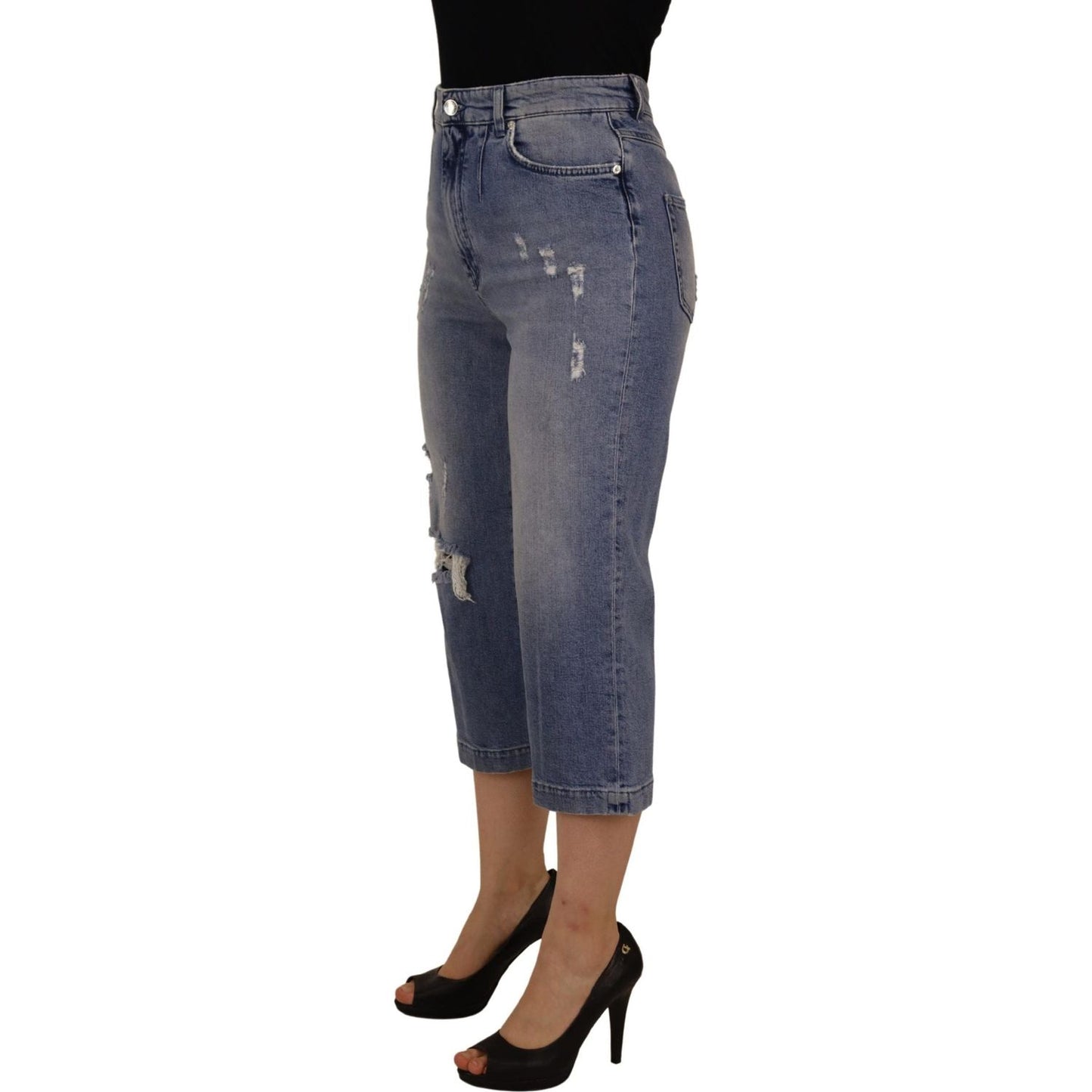 Dolce & Gabbana High Waist Skinny Denim Jeans - Blue Dolce & Gabbana Dark Slate Gray