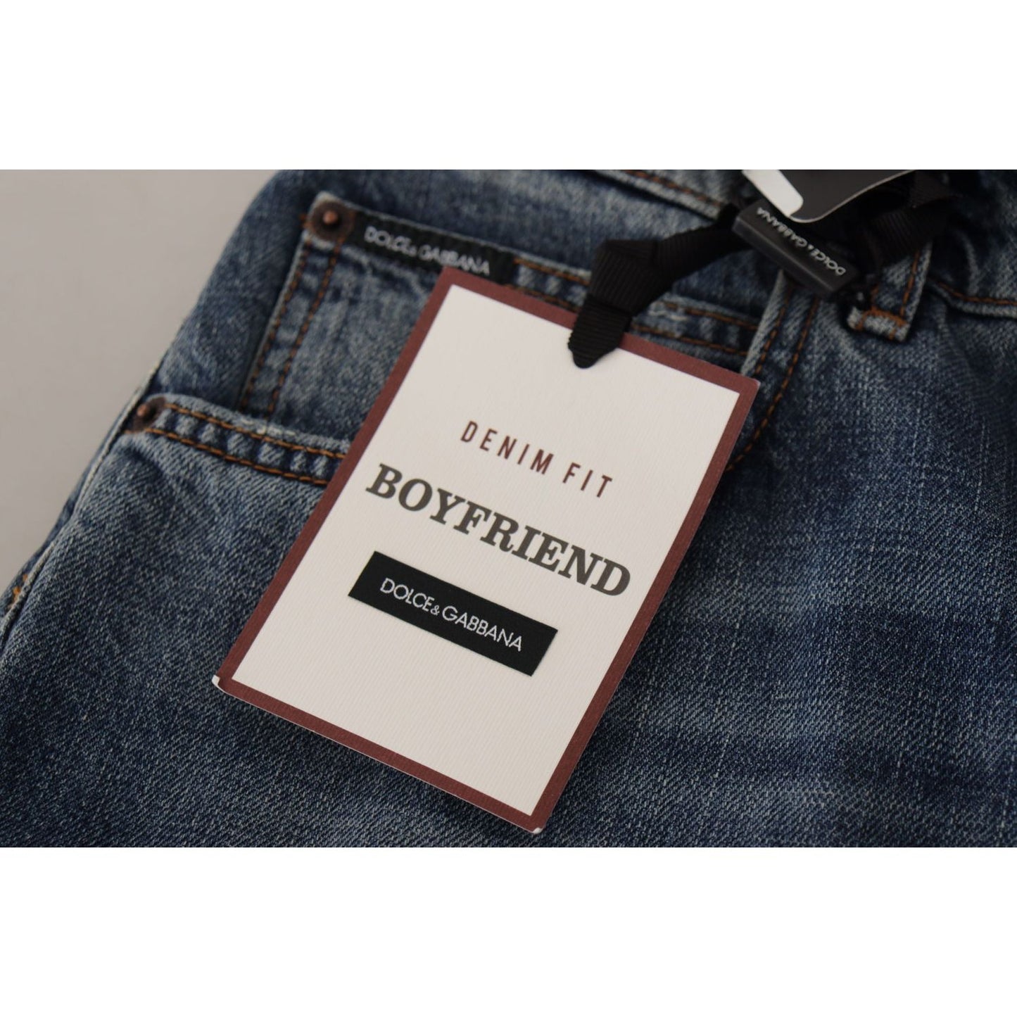 Dolce & Gabbana Chic Boyfriend Cut Mid Waist Denim Jeans Dolce & Gabbana Gray