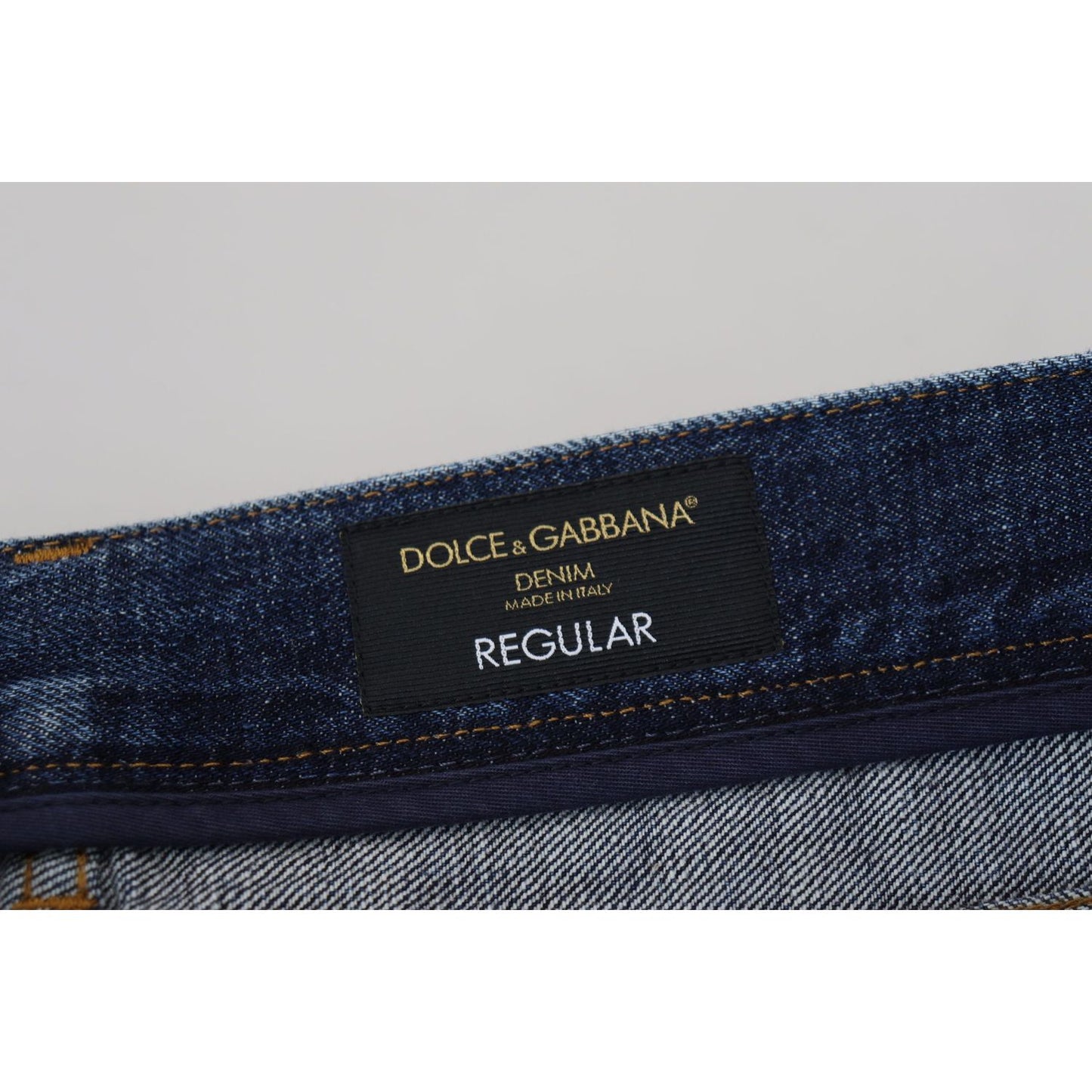 Dolce & Gabbana Elegant Blue Wash Regular Fit Jeans Dolce & Gabbana Dark Slate Gray