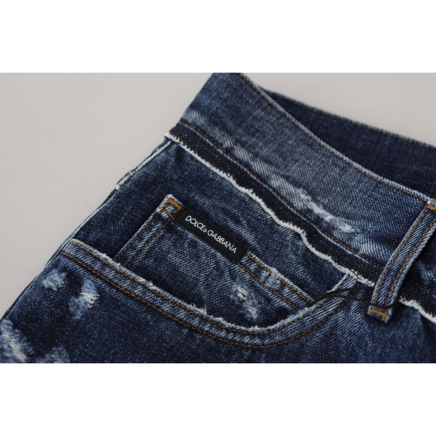 Dolce & Gabbana Elegant Blue Wash Regular Fit Jeans Dolce & Gabbana Gray