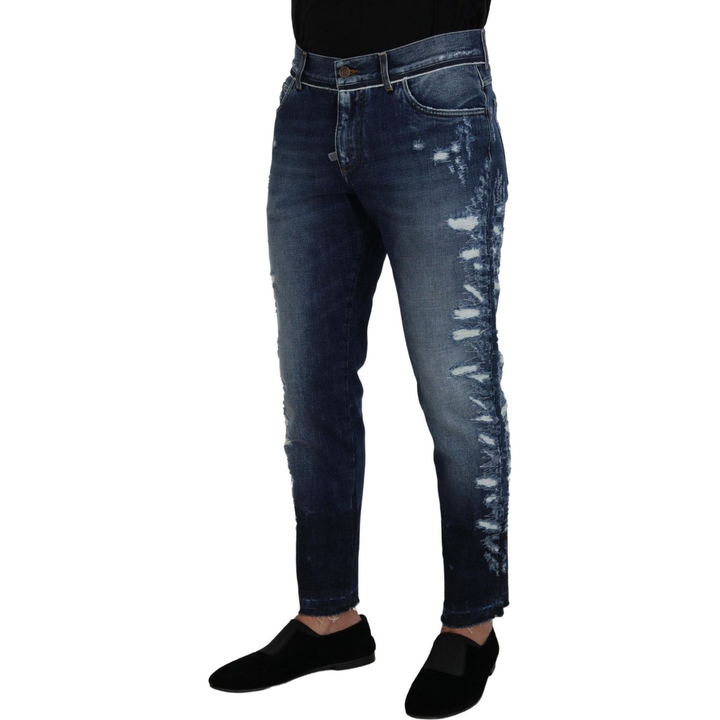Dolce & Gabbana Elegant Blue Wash Regular Fit Jeans Dolce & Gabbana Dark Slate Gray
