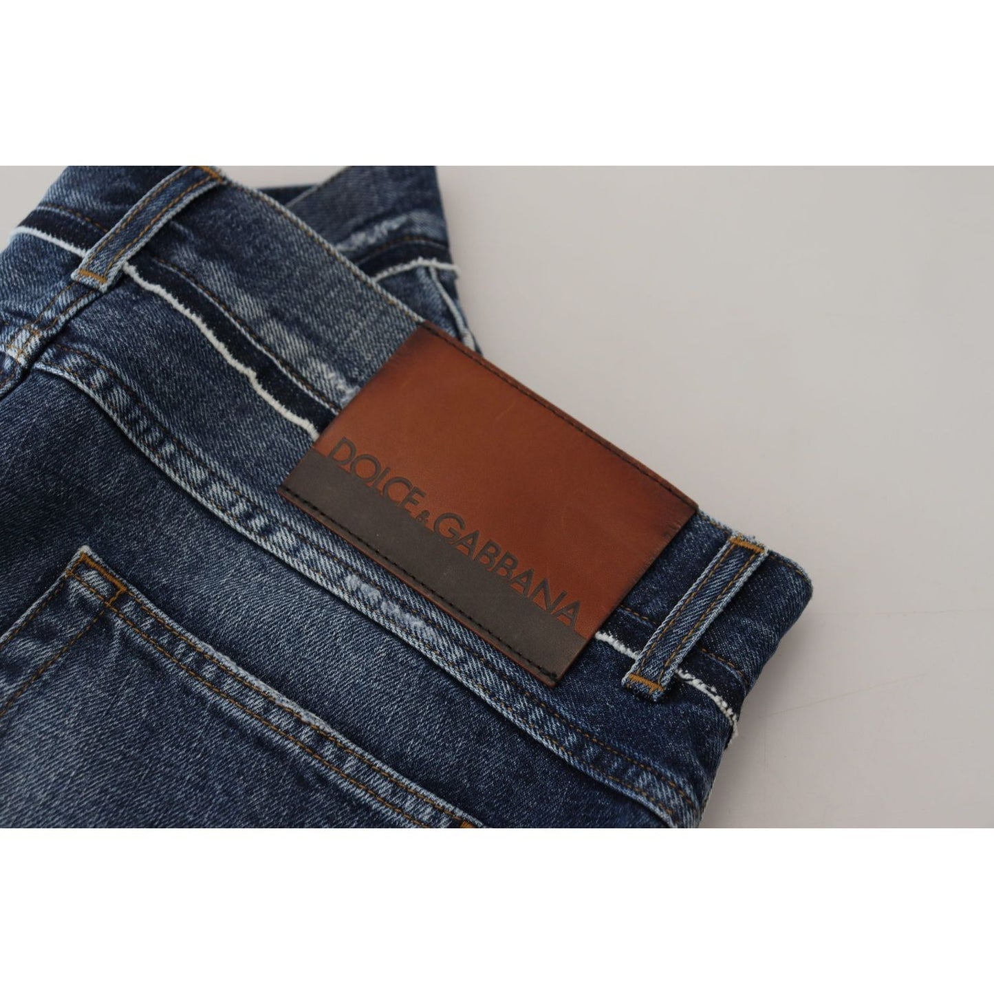 Dolce & Gabbana Elegant Blue Wash Regular Fit Jeans Dolce & Gabbana Gray