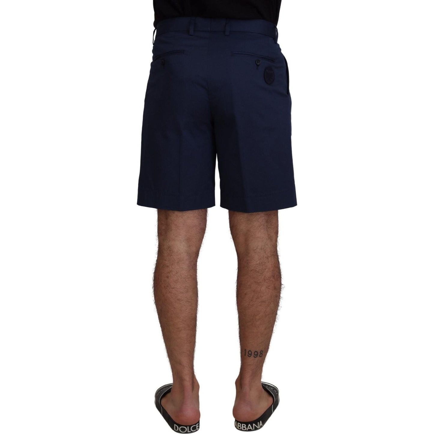 Dolce & Gabbana Elegant Blue Chino Shorts – Regular Fit Shorts Dolce & Gabbana Black