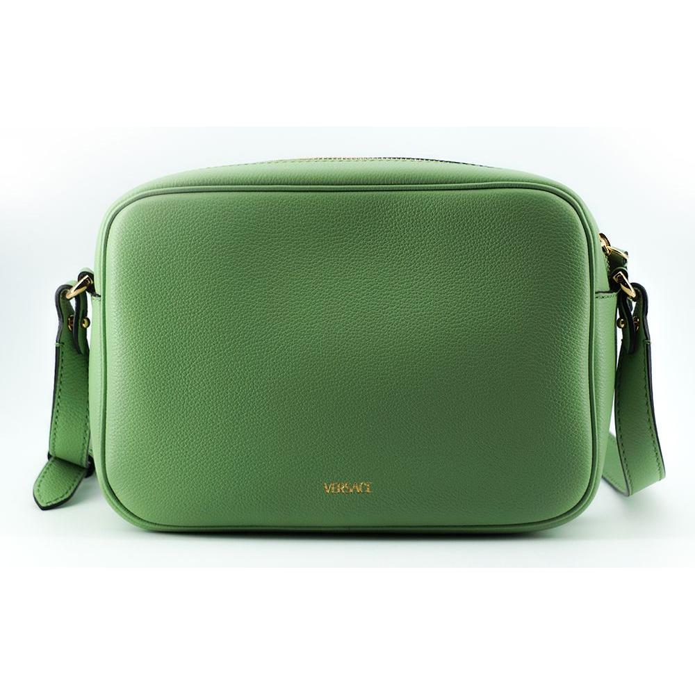 Versace Elegant Mint Green Leather Camera Case Bag Crossbody Bag Versace Dark Olive Green