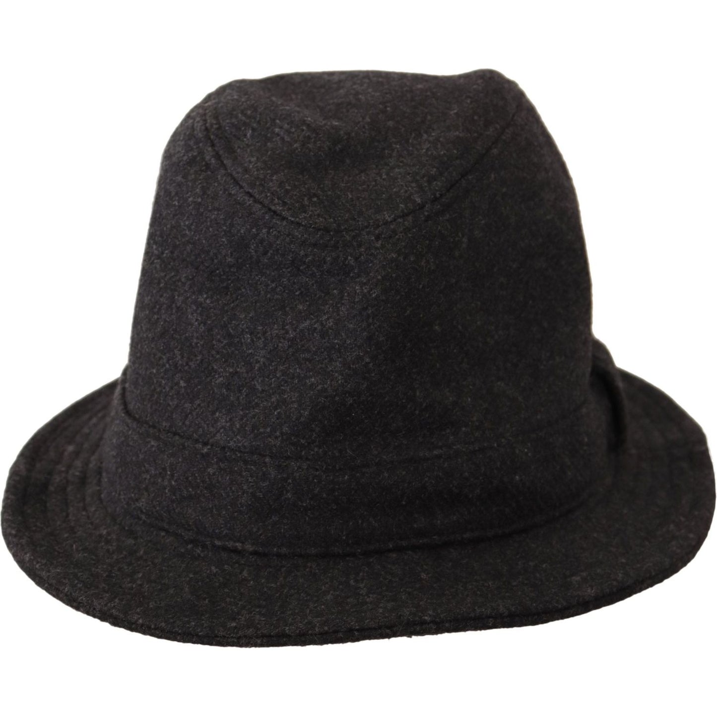 Dolce & Gabbana Elegant Gray Trilby Hat in Wool and Cashmere Dolce & Gabbana Dark Slate Gray