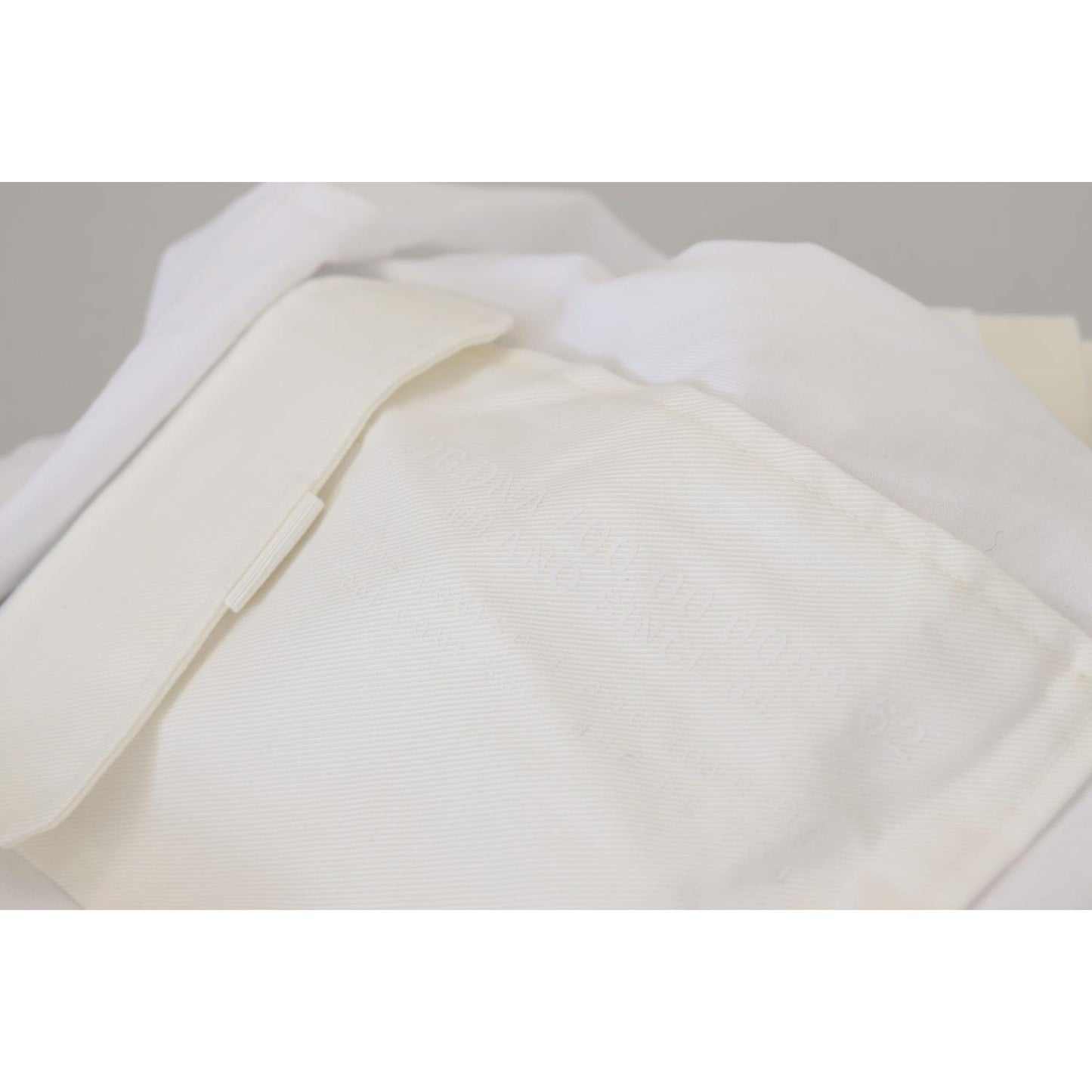 Dolce & Gabbana Elegant White Cotton Tee with DG Chest Pocket Dolce & Gabbana Light Gray