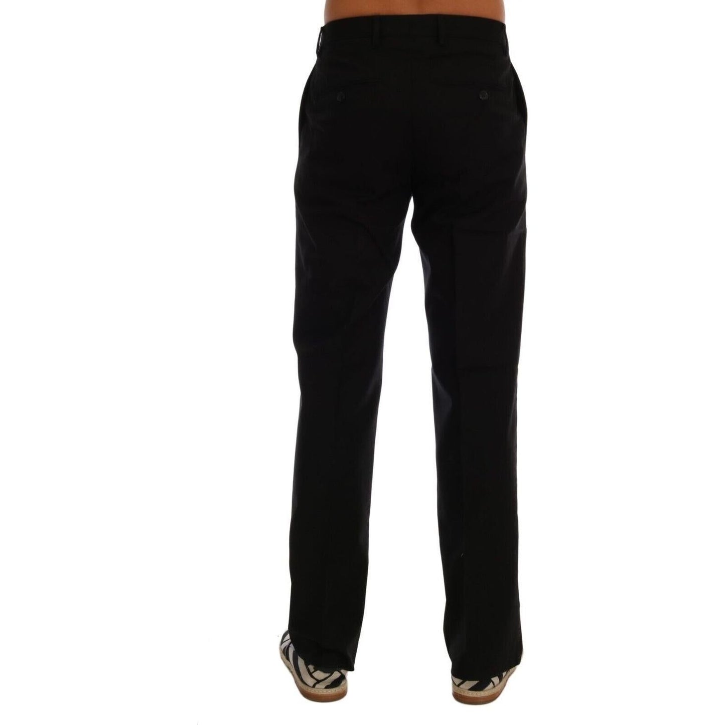 Dolce & Gabbana Elegant Black Cotton Stretch Pants Dolce & Gabbana Black