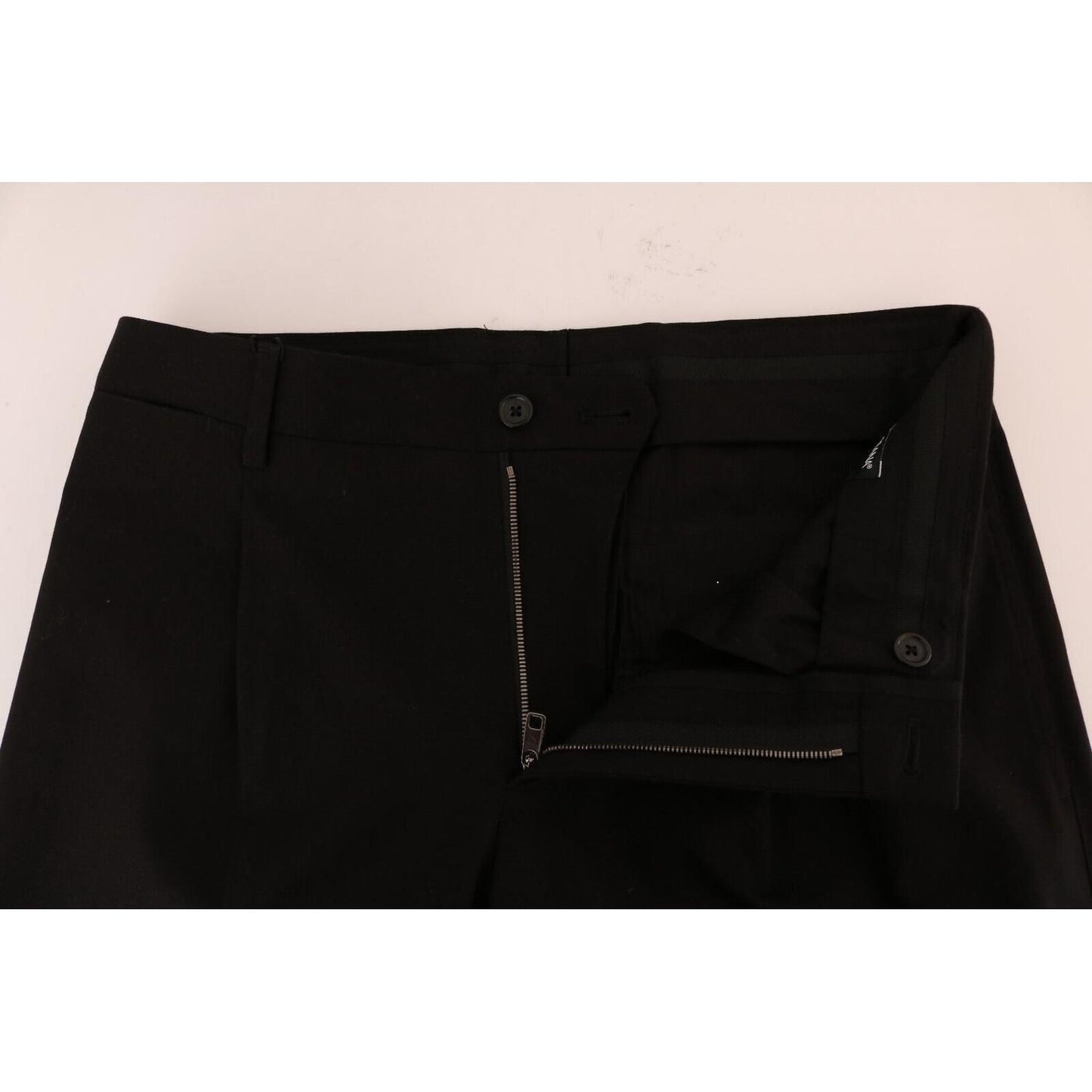 Dolce & Gabbana Elegant Black Cotton Stretch Pants Dolce & Gabbana Black