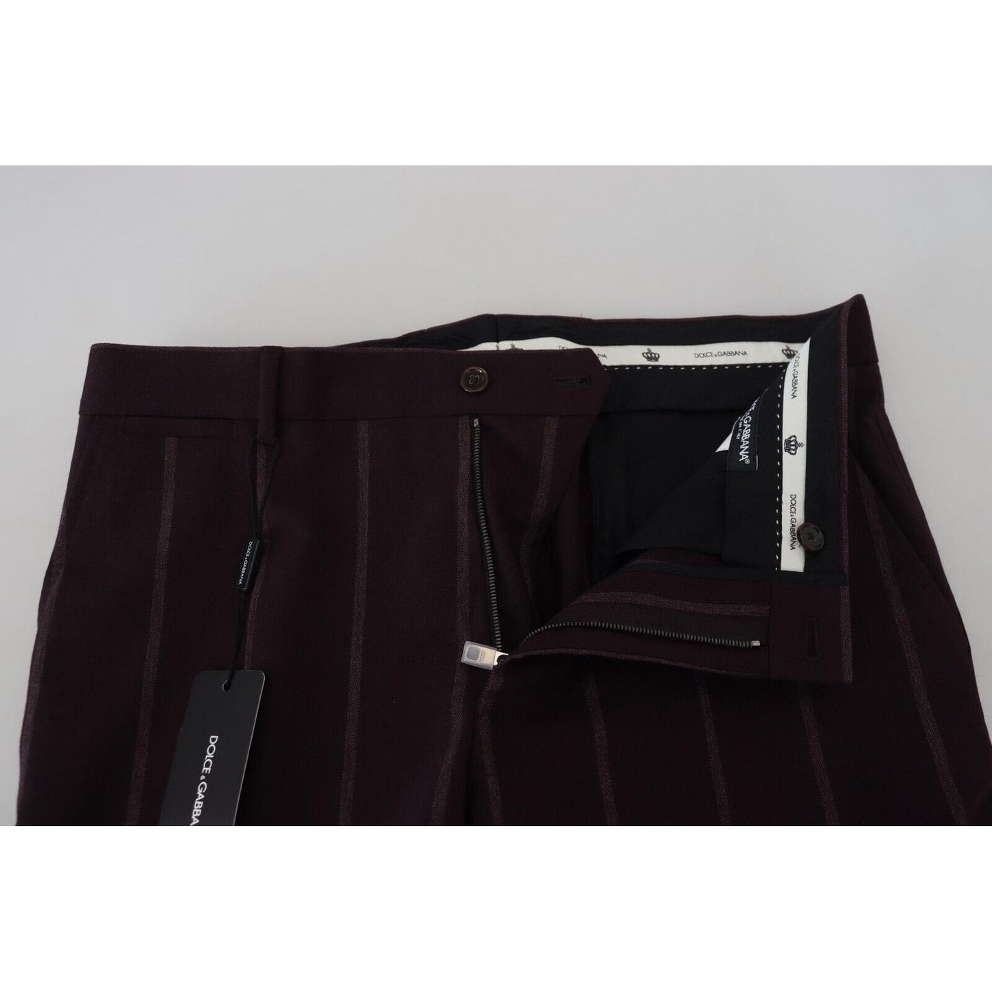 Dolce & Gabbana Elegant Brown Wool Blend Trousers Dolce & Gabbana Black