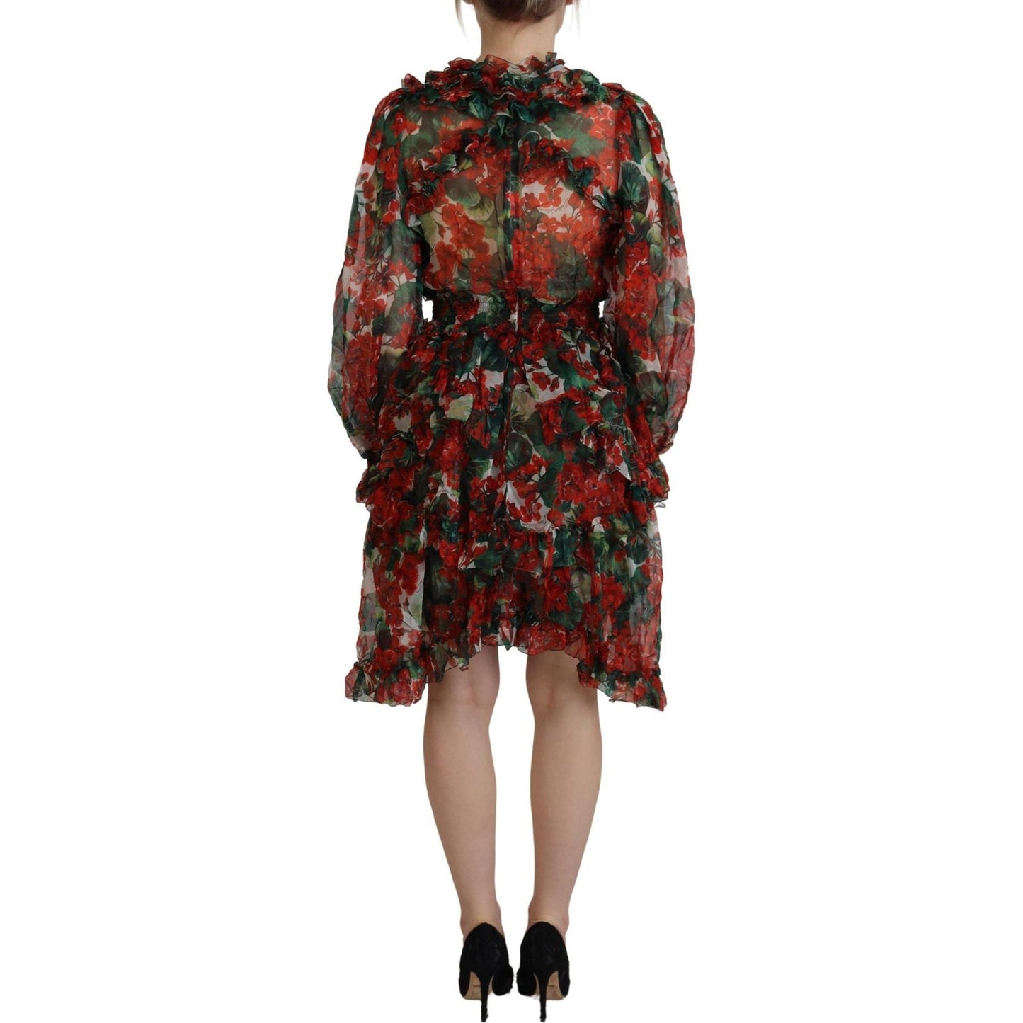 Dolce & Gabbana Elegant Multicolor A-Line Silk Dress Dolce & Gabbana Dark Slate Gray