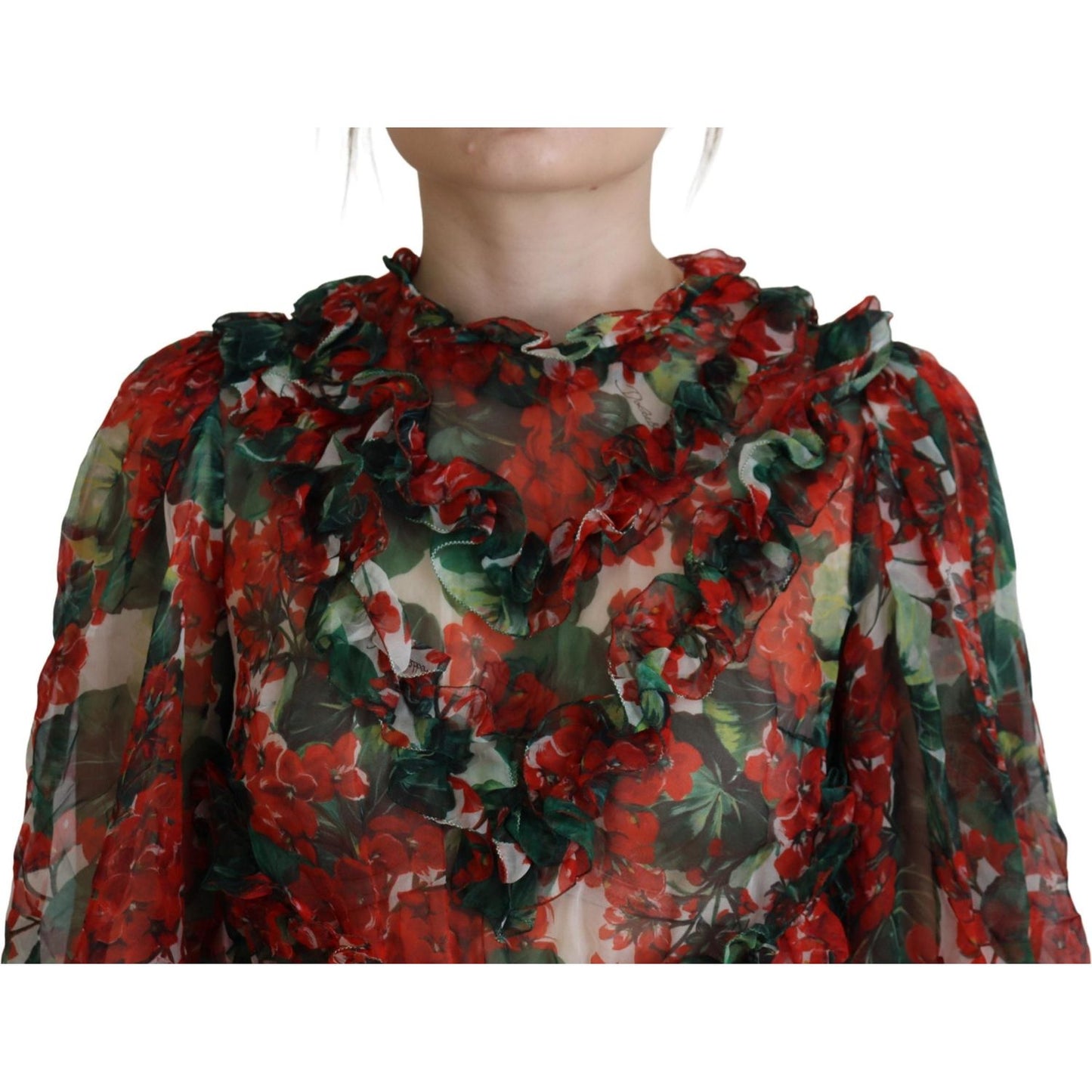 Dolce & Gabbana Elegant Multicolor A-Line Silk Dress Dolce & Gabbana Dark Slate Gray