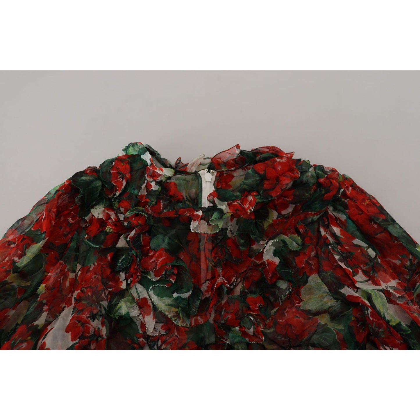Dolce & Gabbana Elegant Multicolor A-Line Silk Dress Dolce & Gabbana Gray