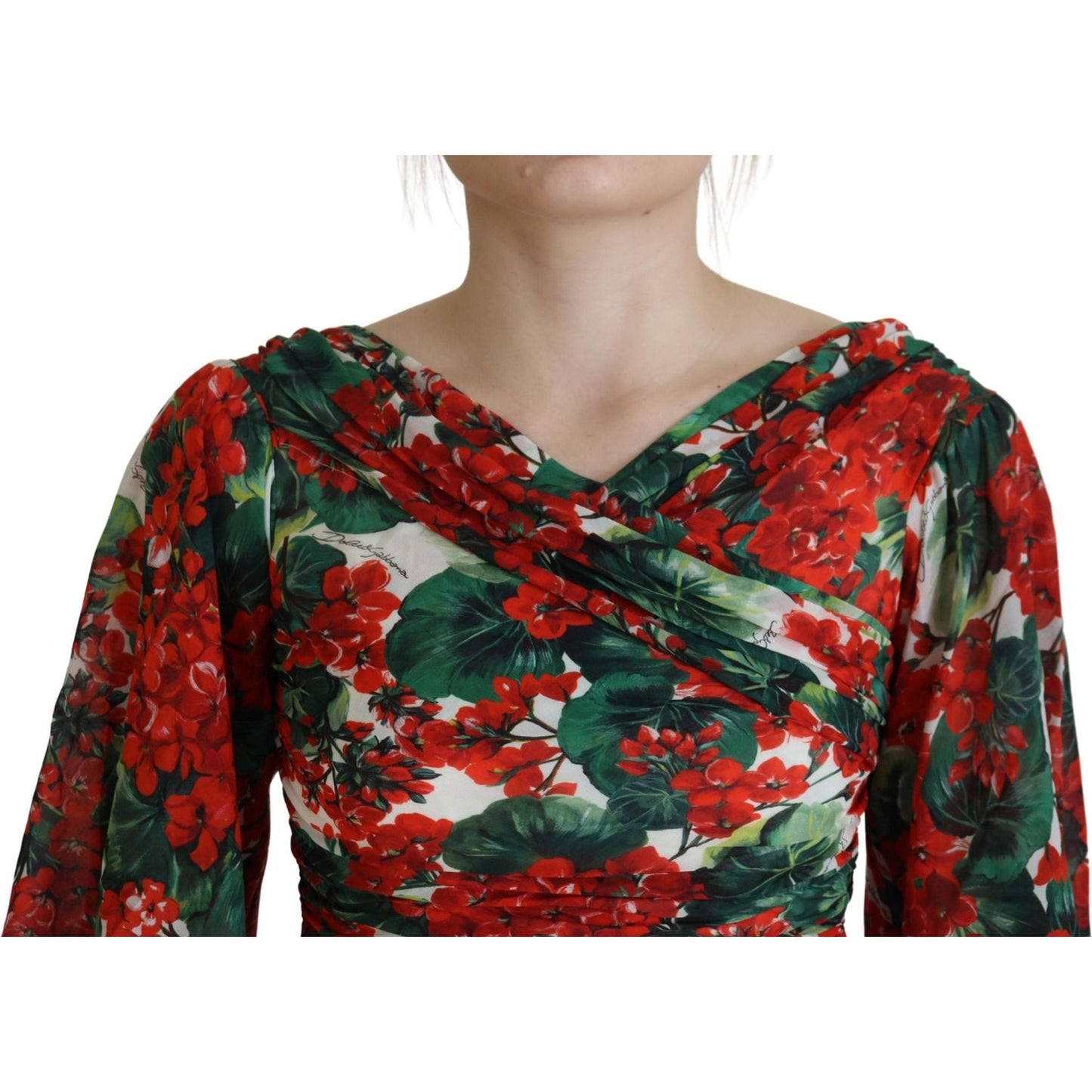 Dolce & Gabbana Enchanting Floral Print Sheath Dress Dolce & Gabbana Dark Slate Gray