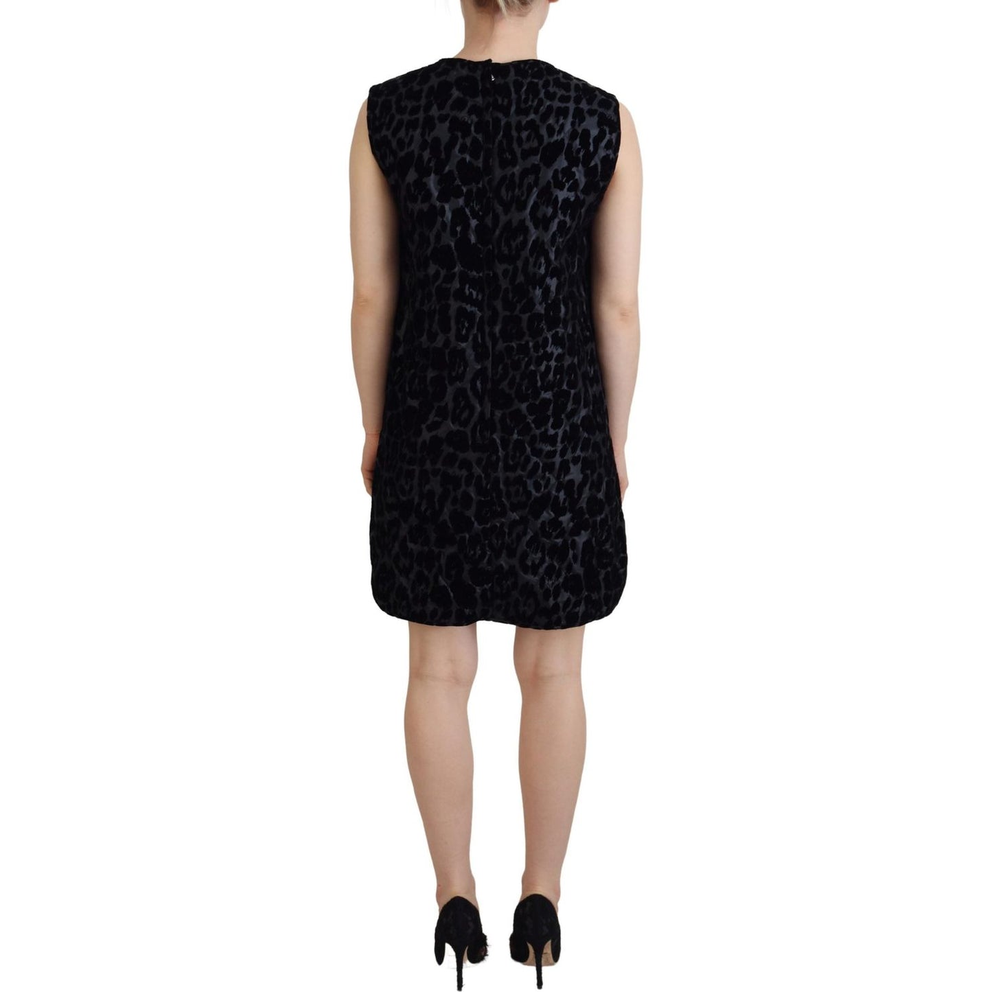 Dolce & Gabbana Elegant Leopard Pattern Mini Shift Dress Dolce & Gabbana Rosy Brown