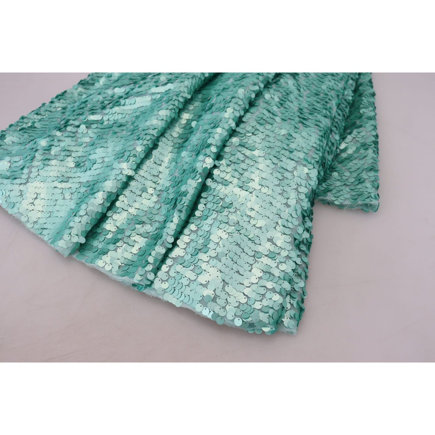 Dolce & Gabbana Elegant Sequined A-Line Midi Dress Dolce & Gabbana Gray