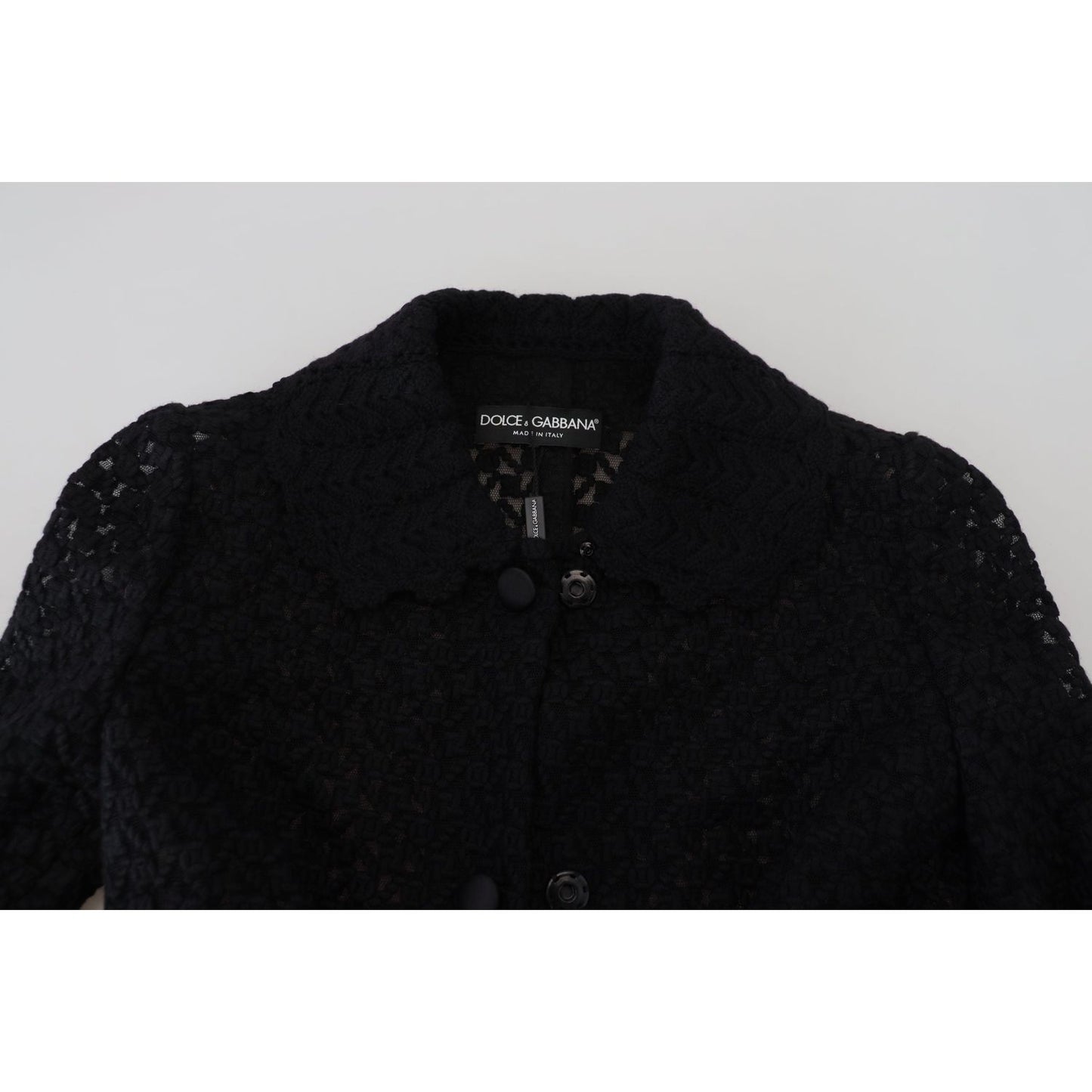 Dolce & Gabbana Classic Button Down Knitted Long Jacket Dolce & Gabbana Black