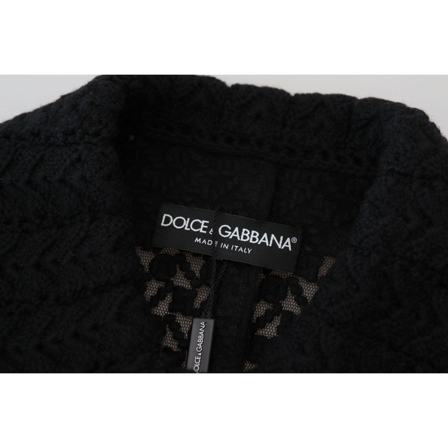 Dolce & Gabbana Classic Button Down Knitted Long Jacket Dolce & Gabbana Black