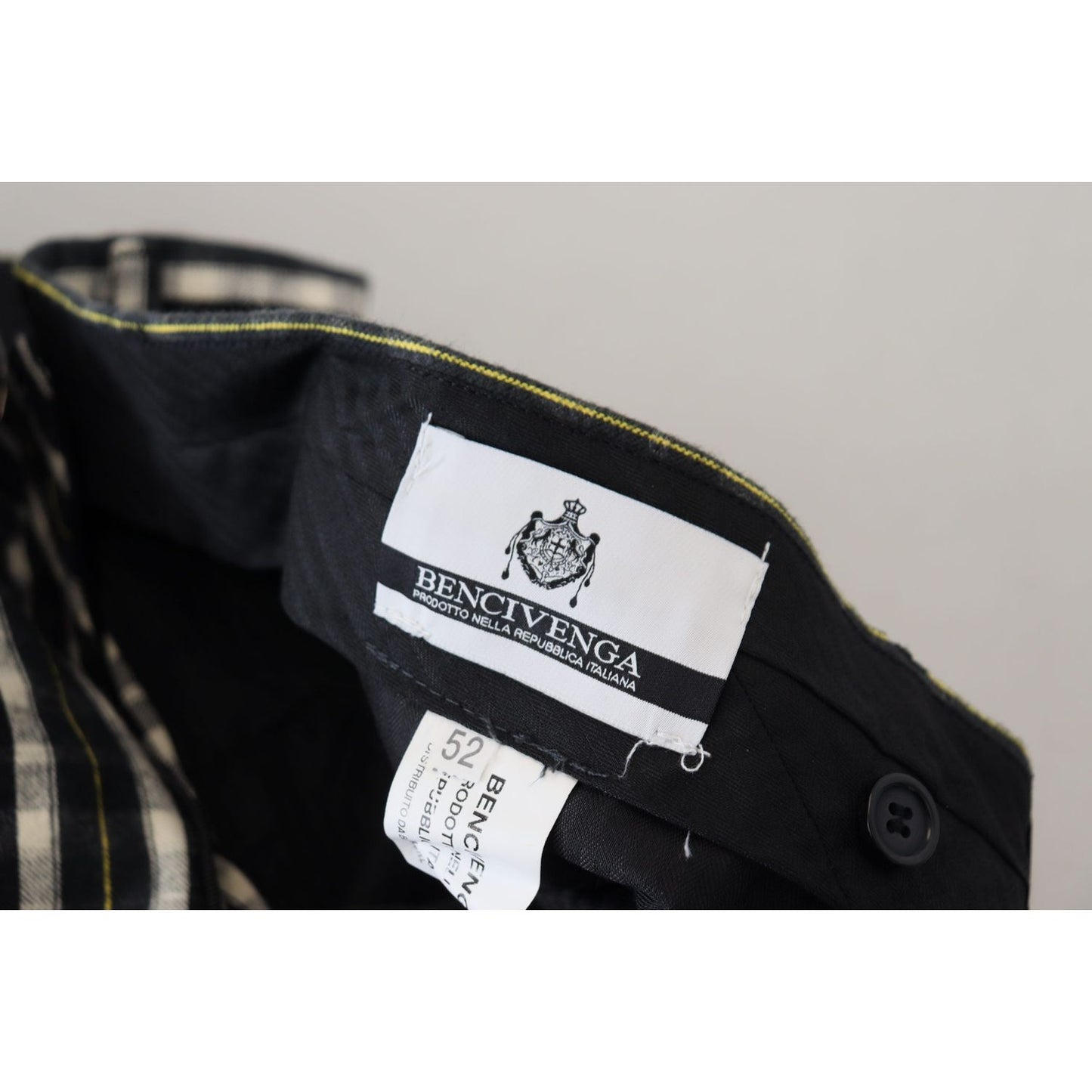 Elegant Black and White BENCIVENGA Pants BENCIVENGA Black