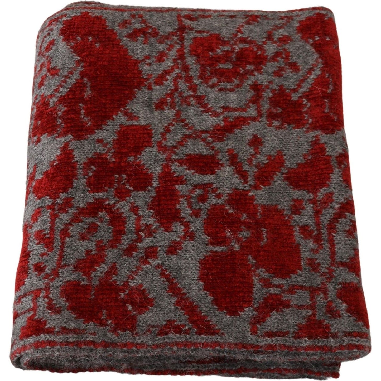GF Ferre Chic Red and Grey Cotton Wrap Scarf GF Ferre Saddle Brown