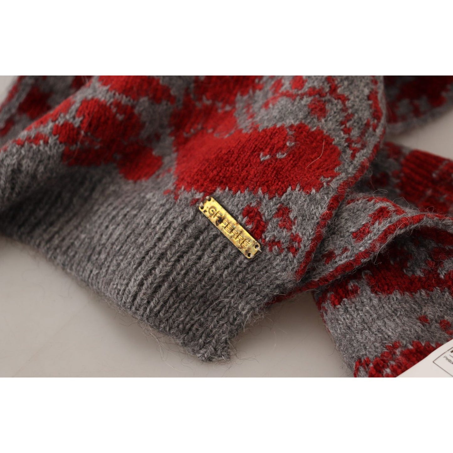 GF Ferre Chic Red and Grey Cotton Wrap Scarf GF Ferre Dark Olive Green