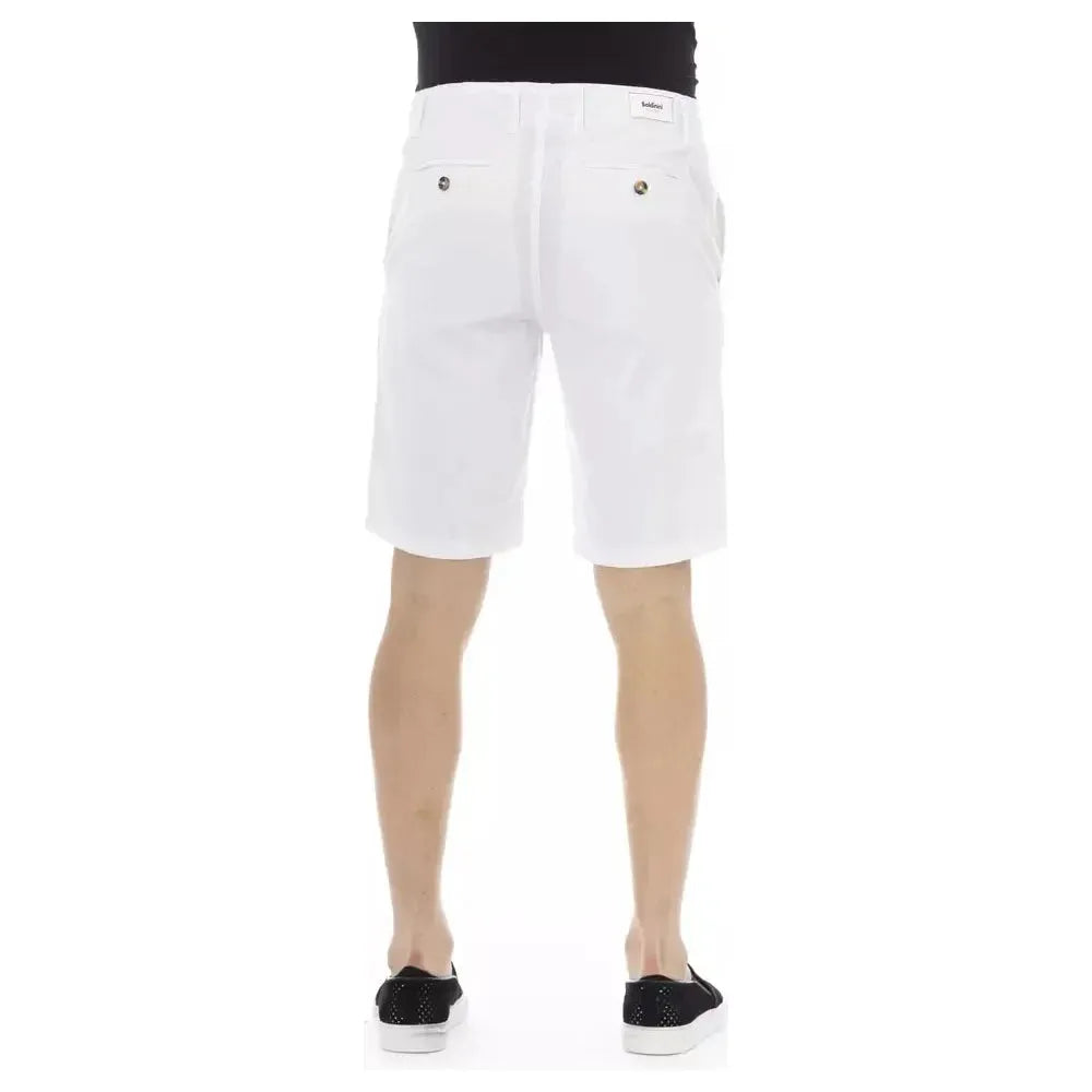 Baldinini Trend White Cotton Men's Bermuda Short Baldinini Trend Light Gray