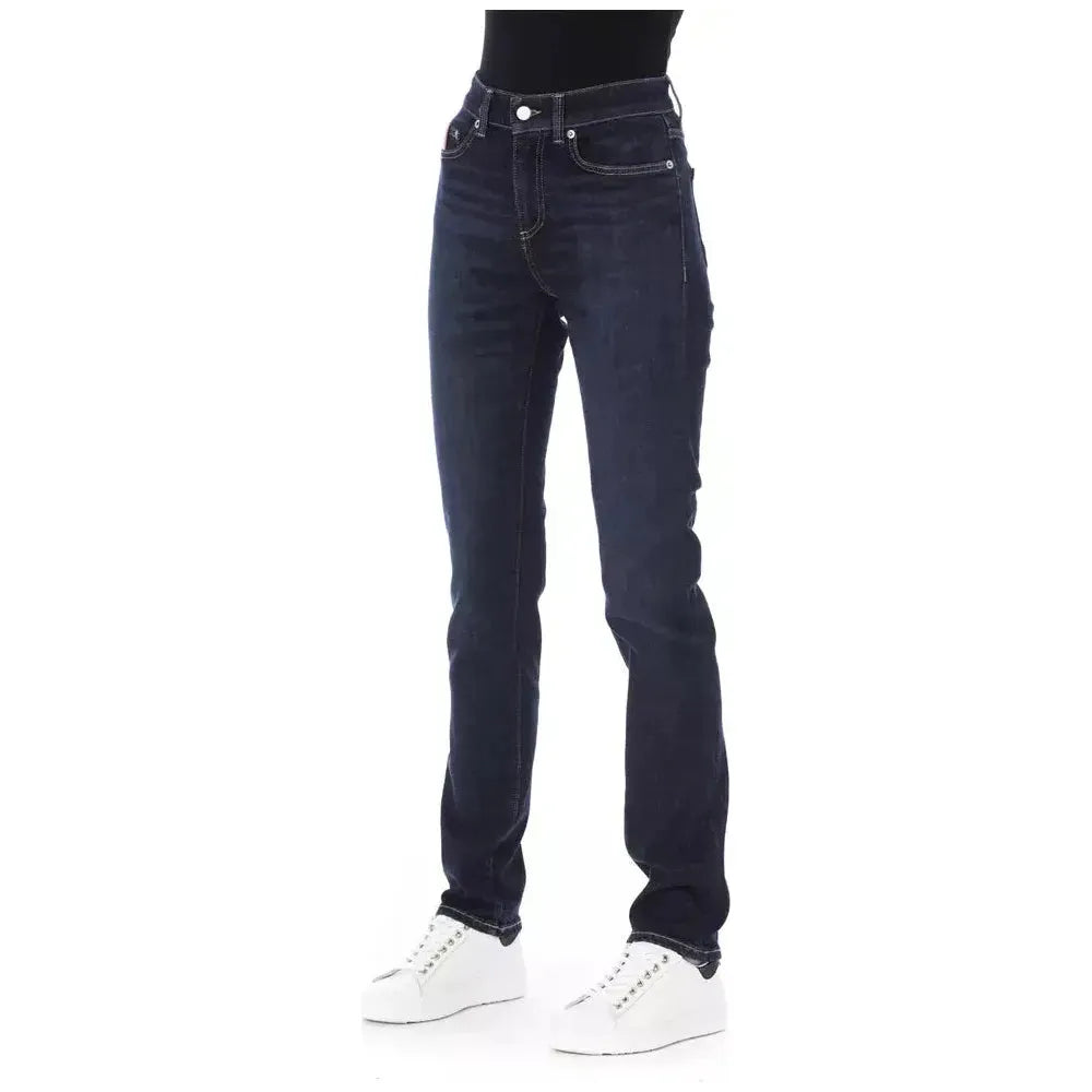 Baldinini Trend Blue Cotton Women Jeans Baldinini Trend Dark Slate Gray
