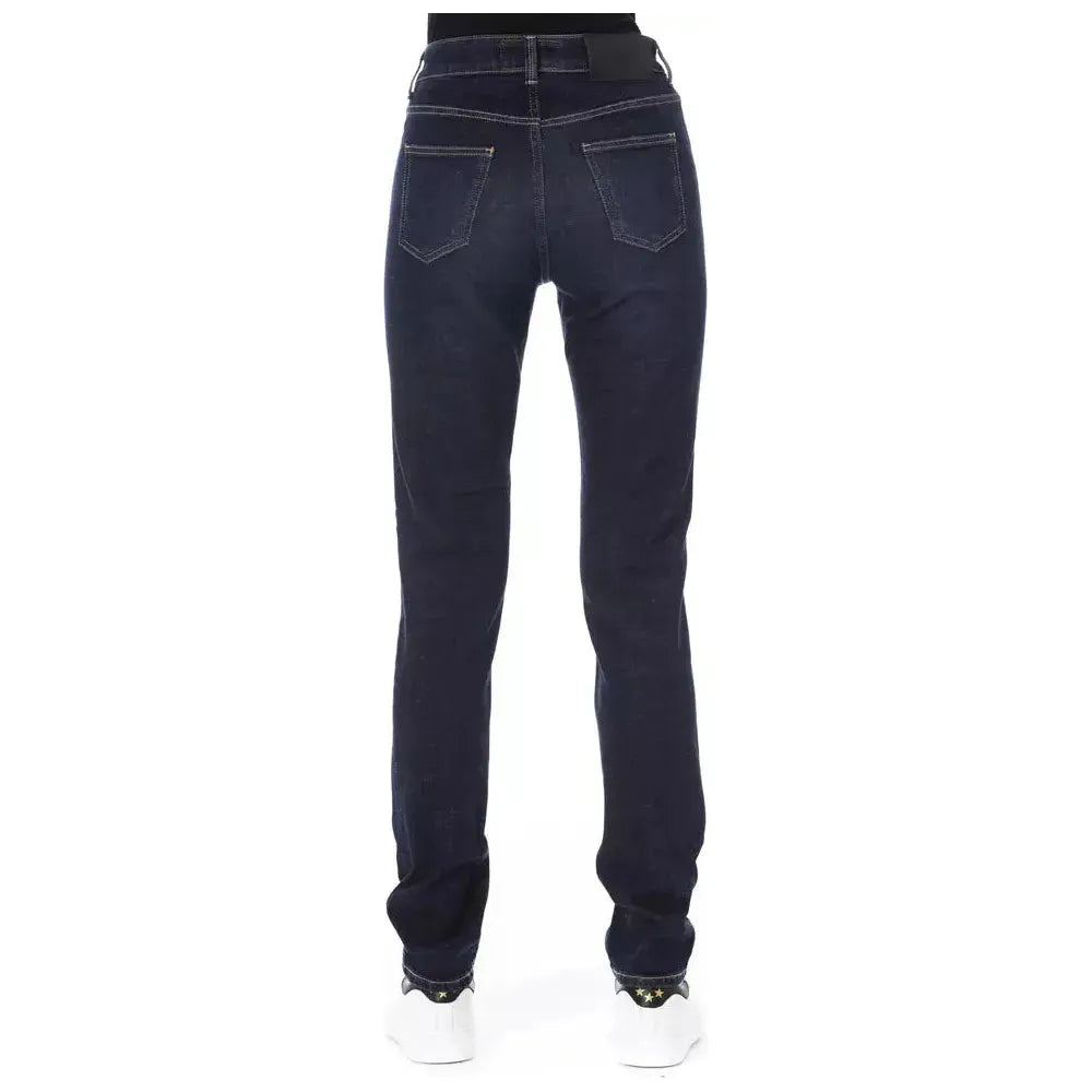 Baldinini Trend Blue Cotton Women Jeans Baldinini Trend Dark Slate Gray