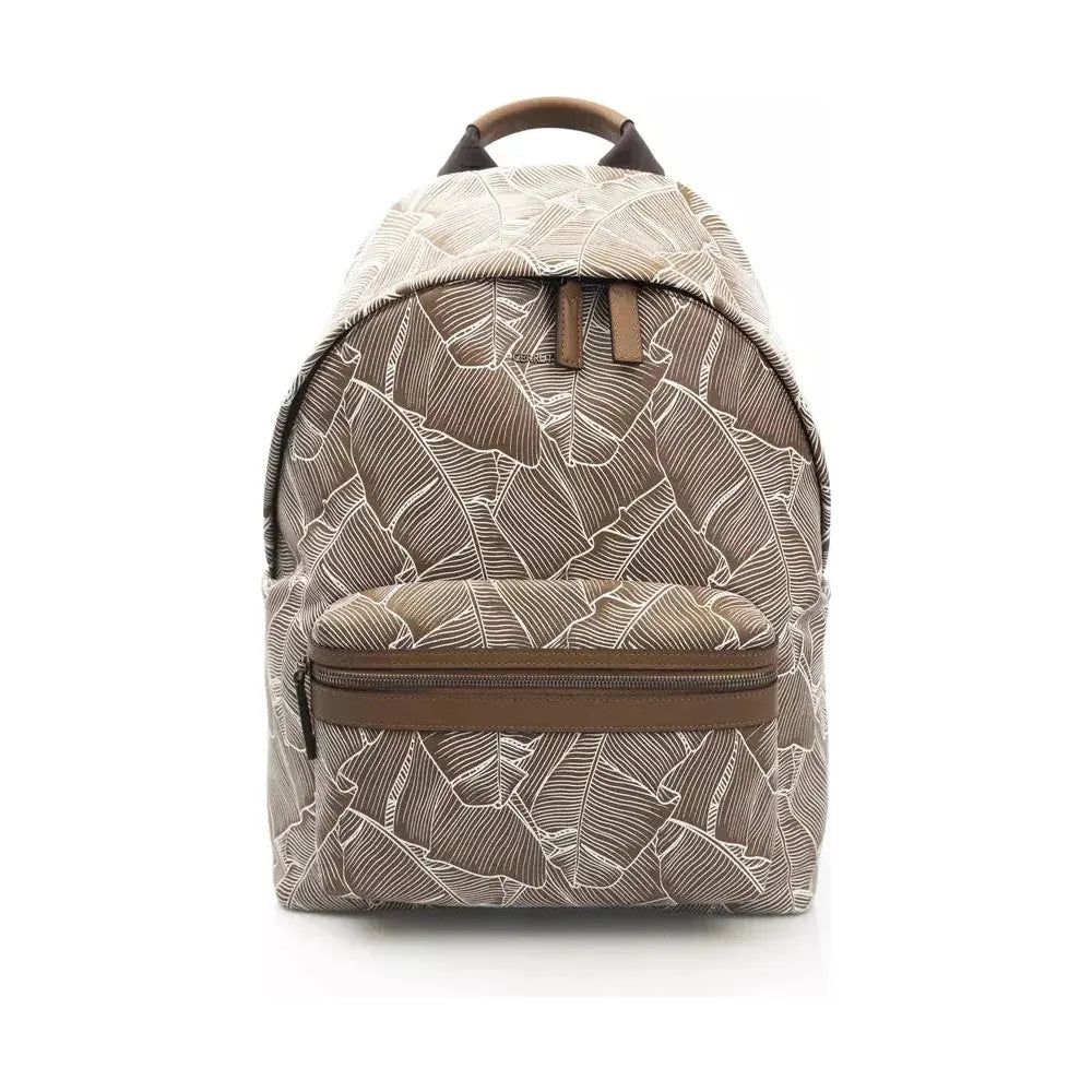 Cerruti 1881 Brown Leather Men Backpack Cerruti 1881 Dark Gray