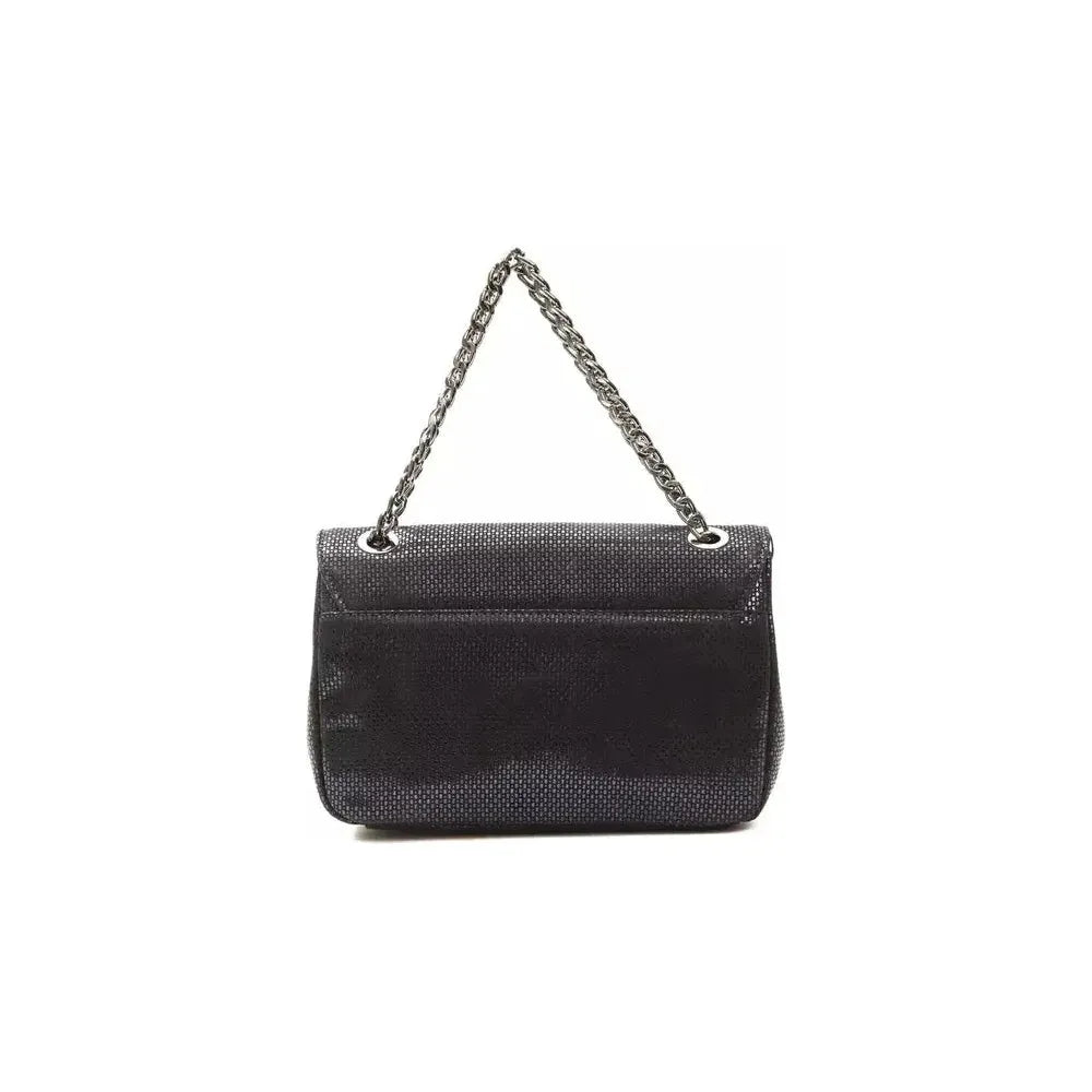 Pompei Donatella Blue Leather Women Crossbody Bag Crossbody Bag Pompei Donatella Dark Slate Gray