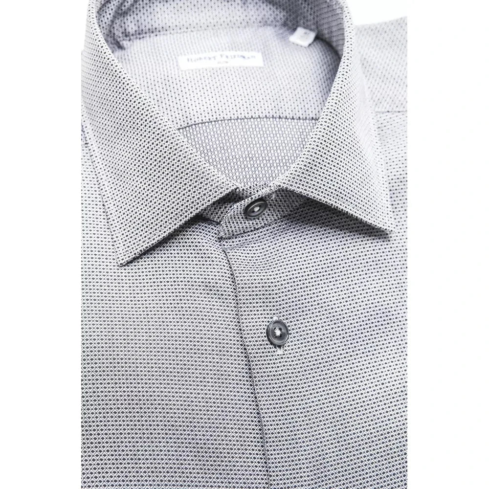 Robert Friedman Beige Cotton Men Shirt Robert Friedman Light Gray