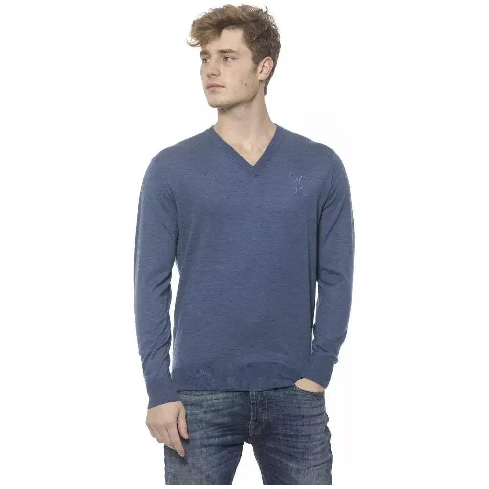 Billionaire Italian Couture Elegant Cashmere V-Neck Men's Sweater Billionaire Italian Couture Dim Gray