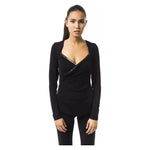 BYBLOS Black Viscose Women Top BY-17692-XS